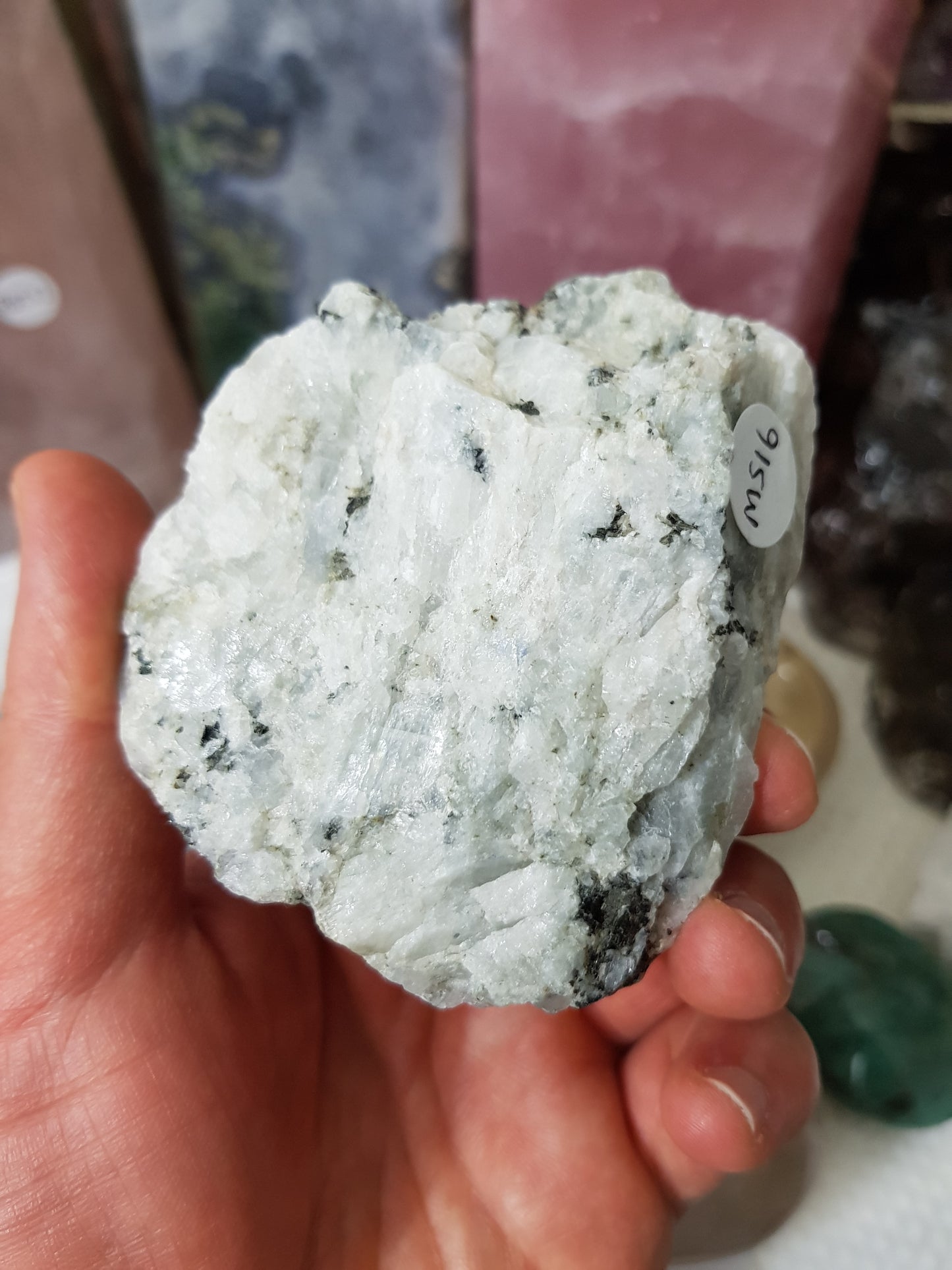 Natural Rainbow Moonstone Crystal - MS16