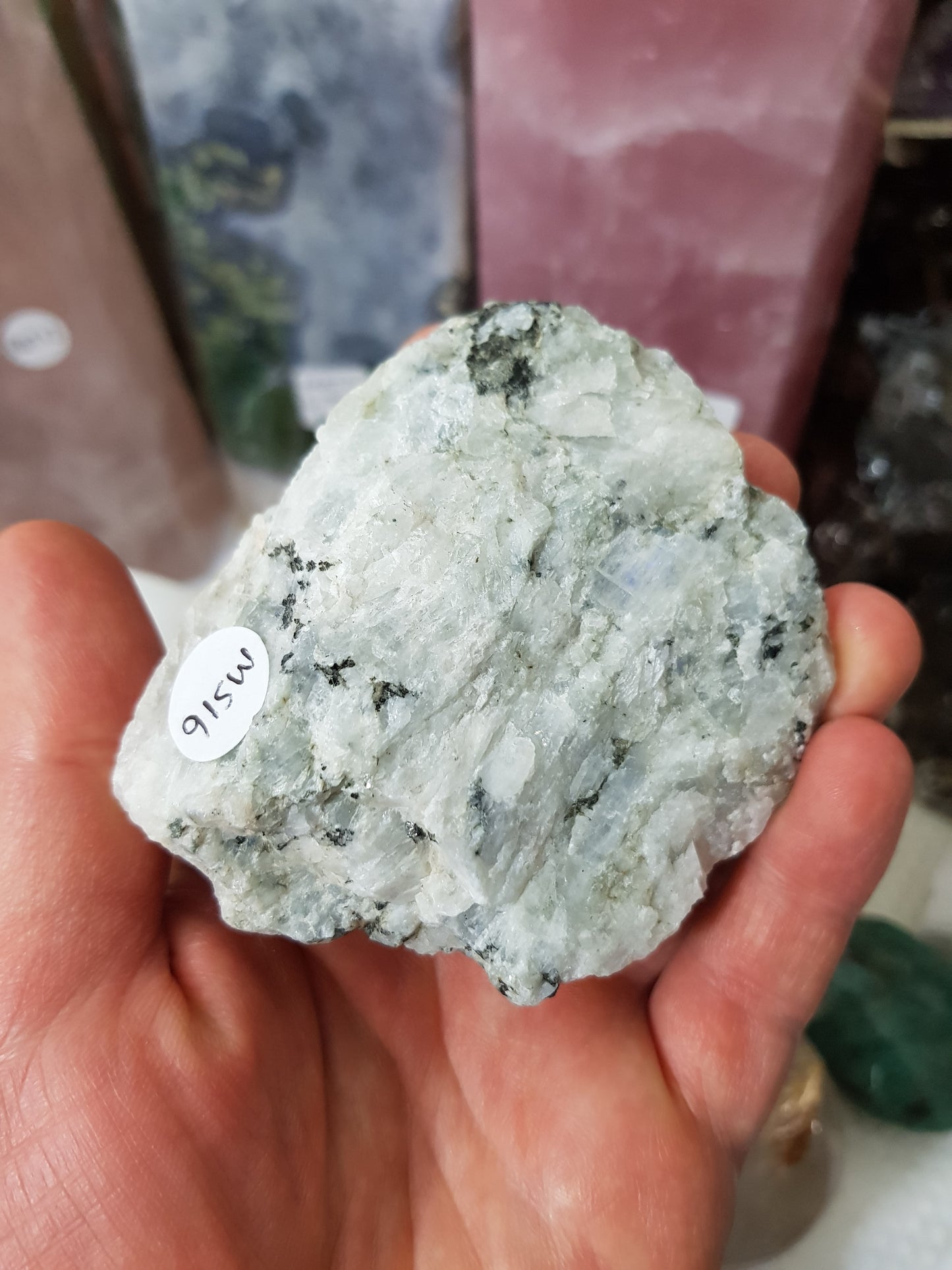 Natural Rainbow Moonstone Crystal - MS16