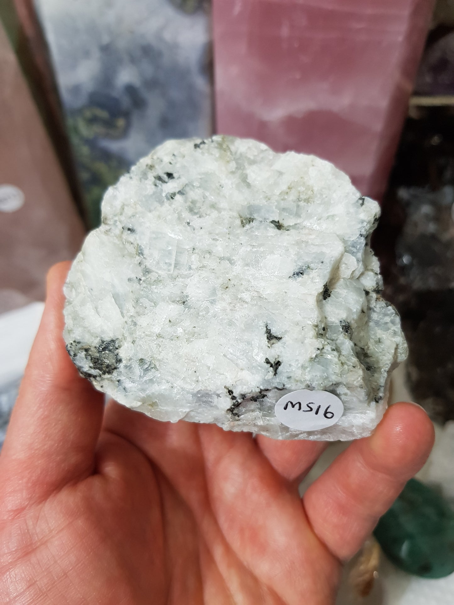 Natural Rainbow Moonstone Crystal - MS16