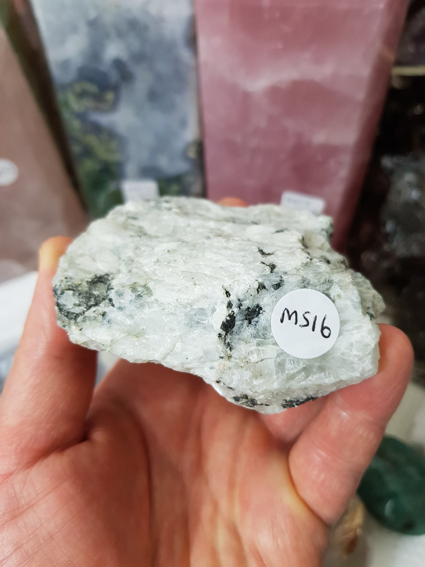 Natural Rainbow Moonstone Crystal - MS16