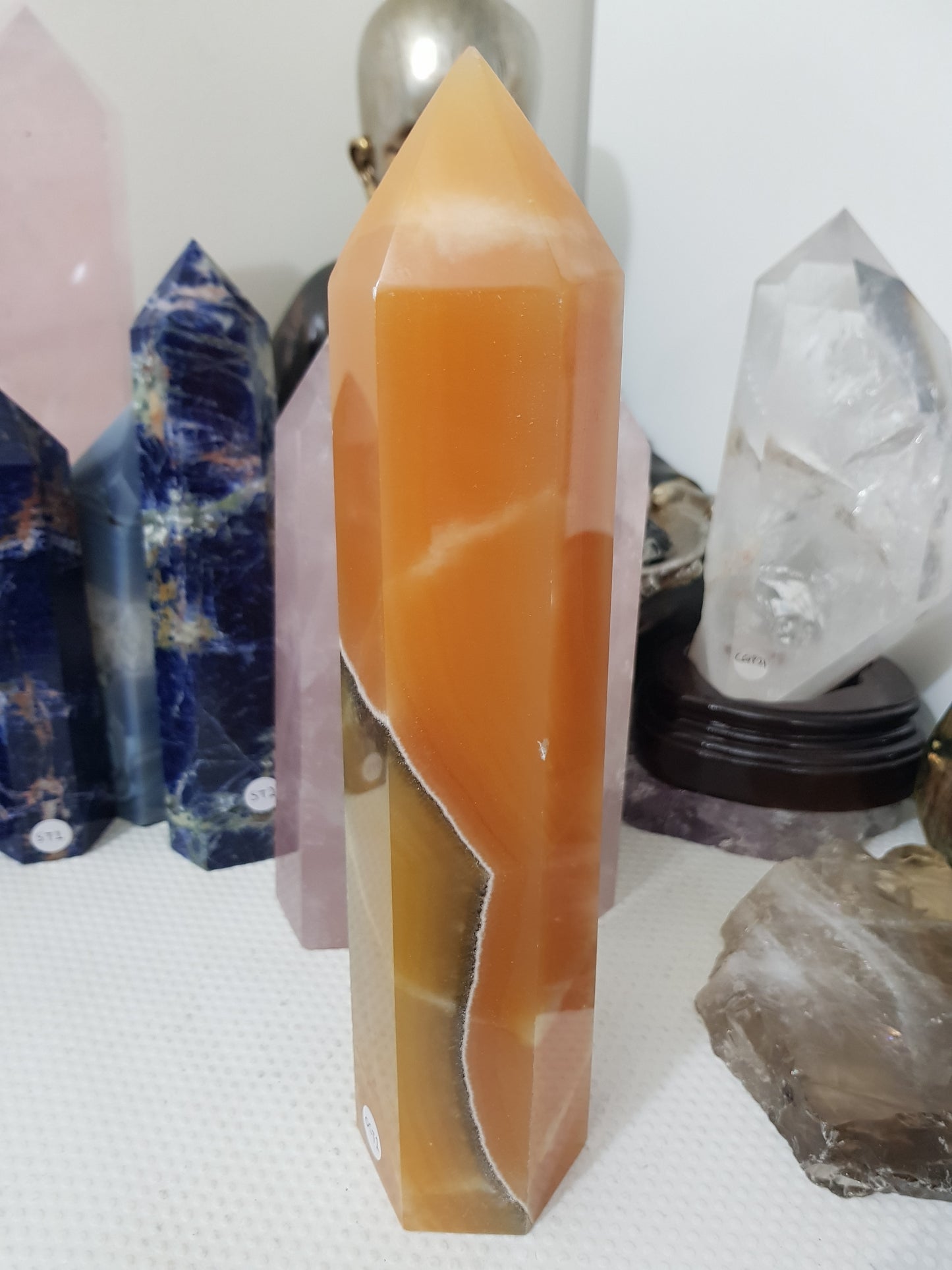 Orange Calcite Crystal Tower - OCT1