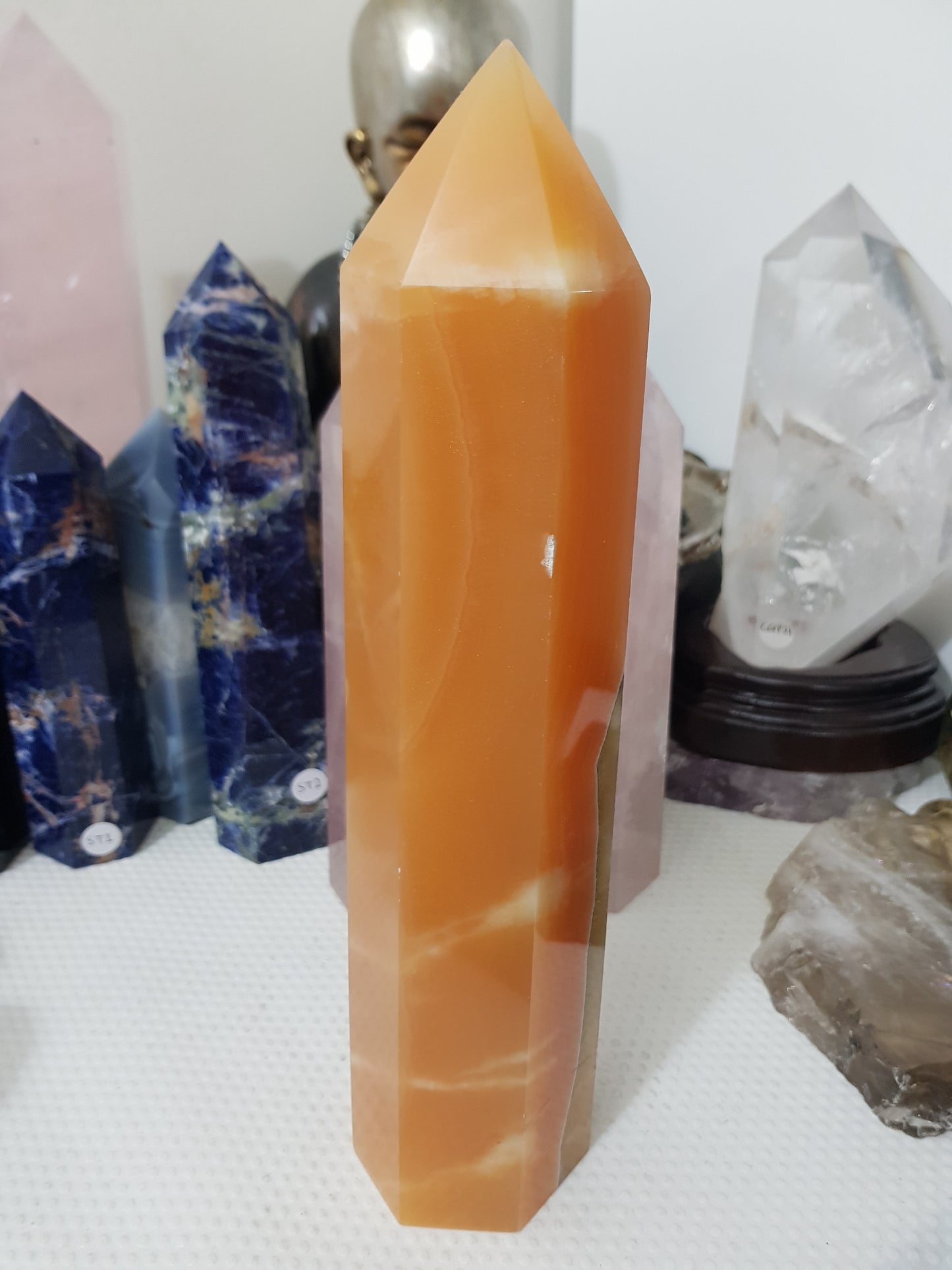 Orange Calcite Crystal Tower - OCT1