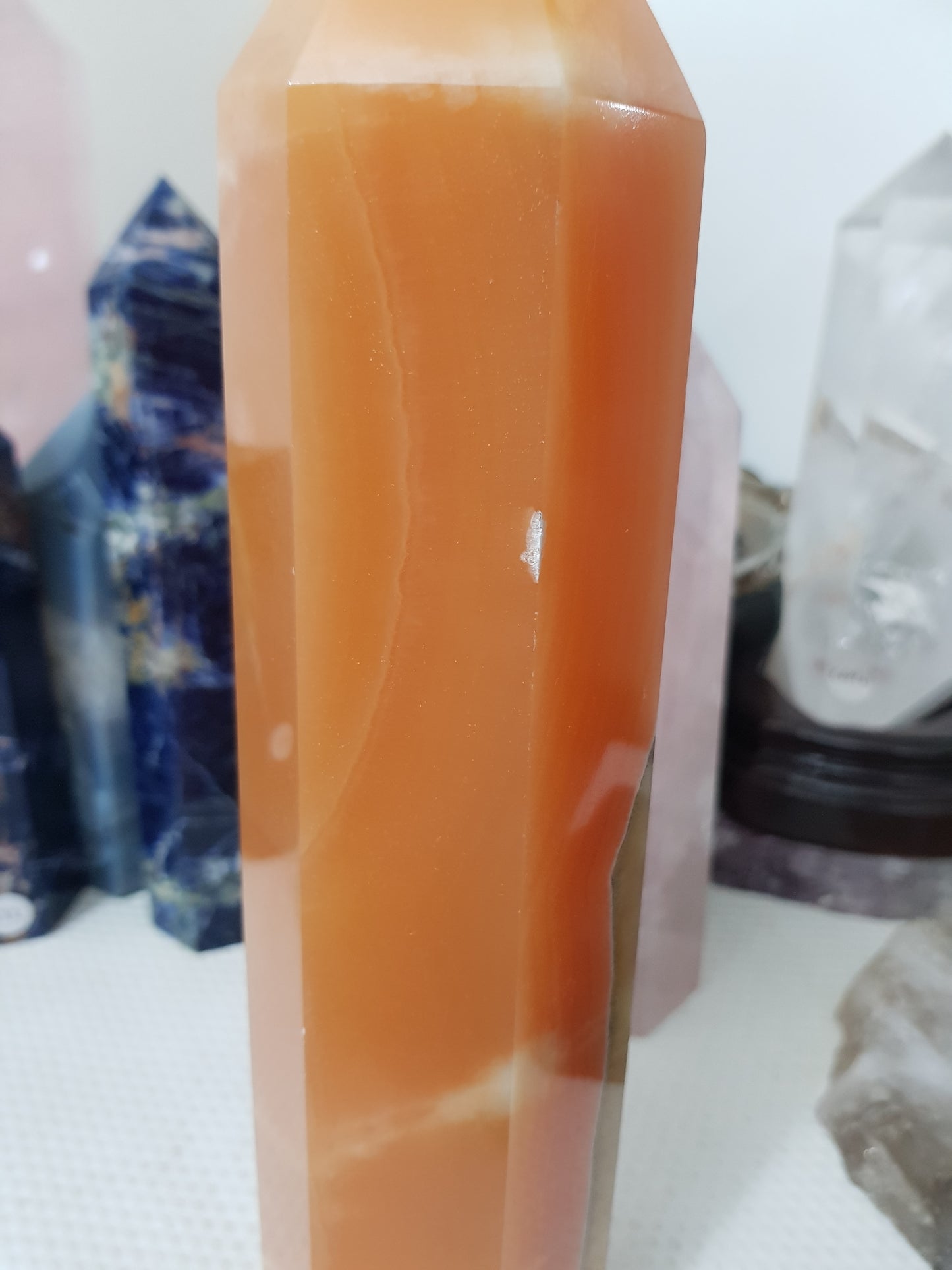 Orange Calcite Crystal Tower - OCT1