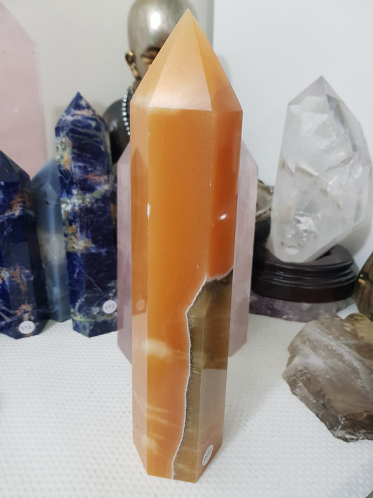 Orange Calcite Crystal Tower - OCT1