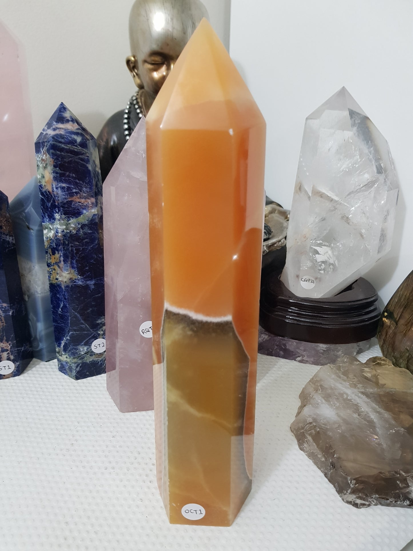 Orange Calcite Crystal Tower - OCT1