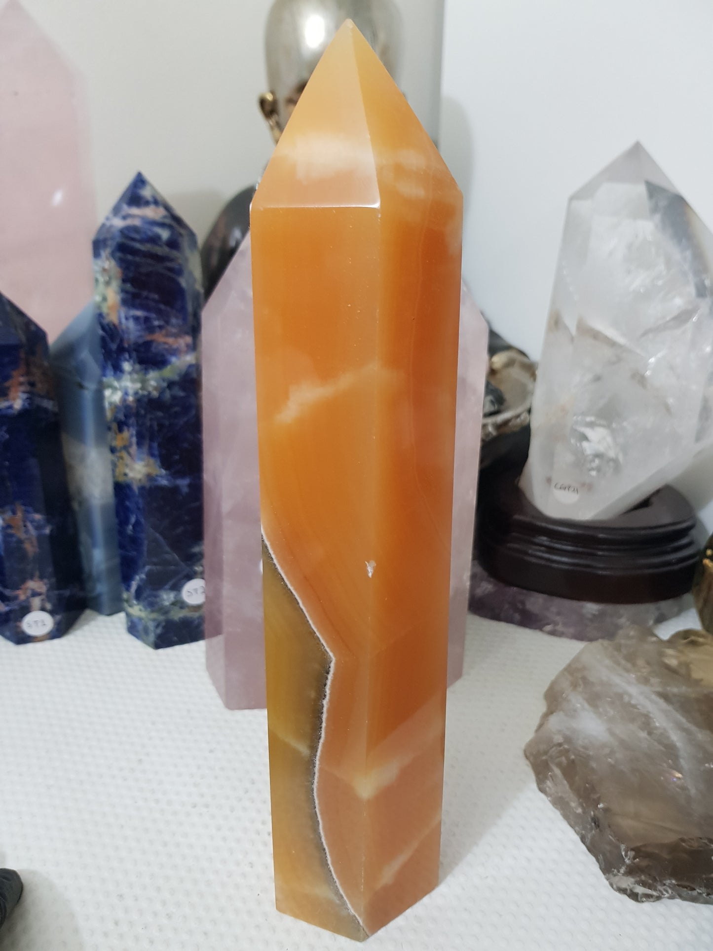 Orange Calcite Crystal Tower - OCT1