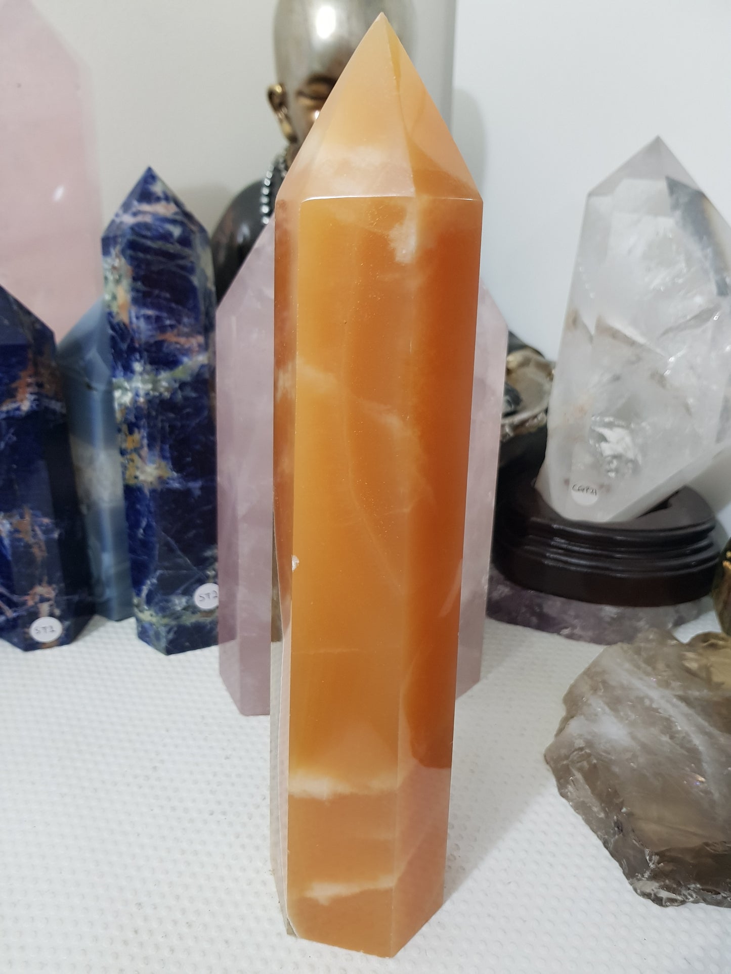 Orange Calcite Crystal Tower - OCT1