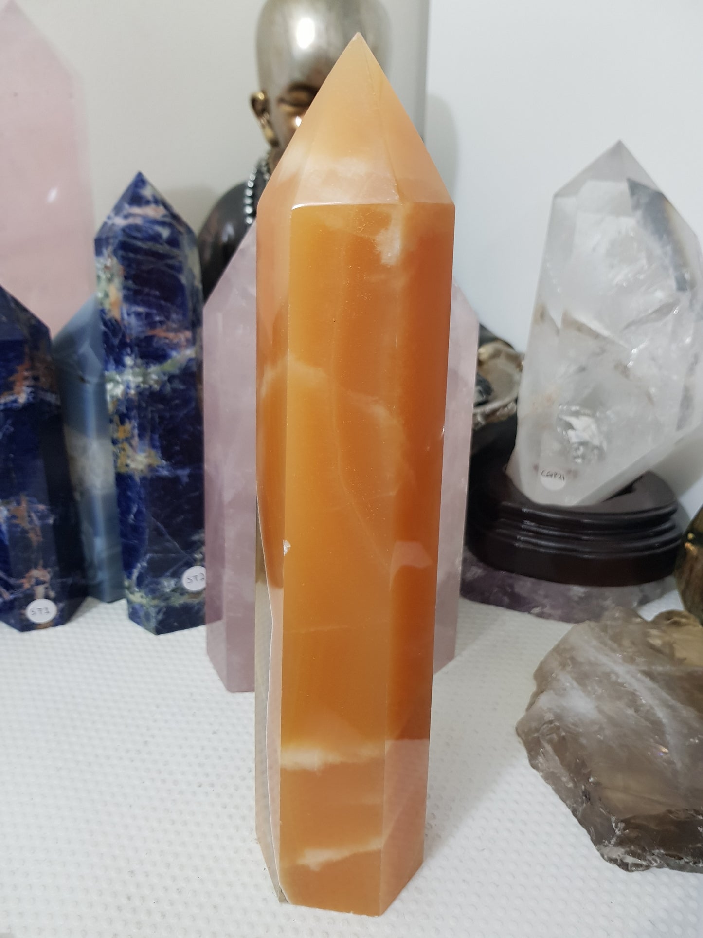 Orange Calcite Crystal Tower - OCT1
