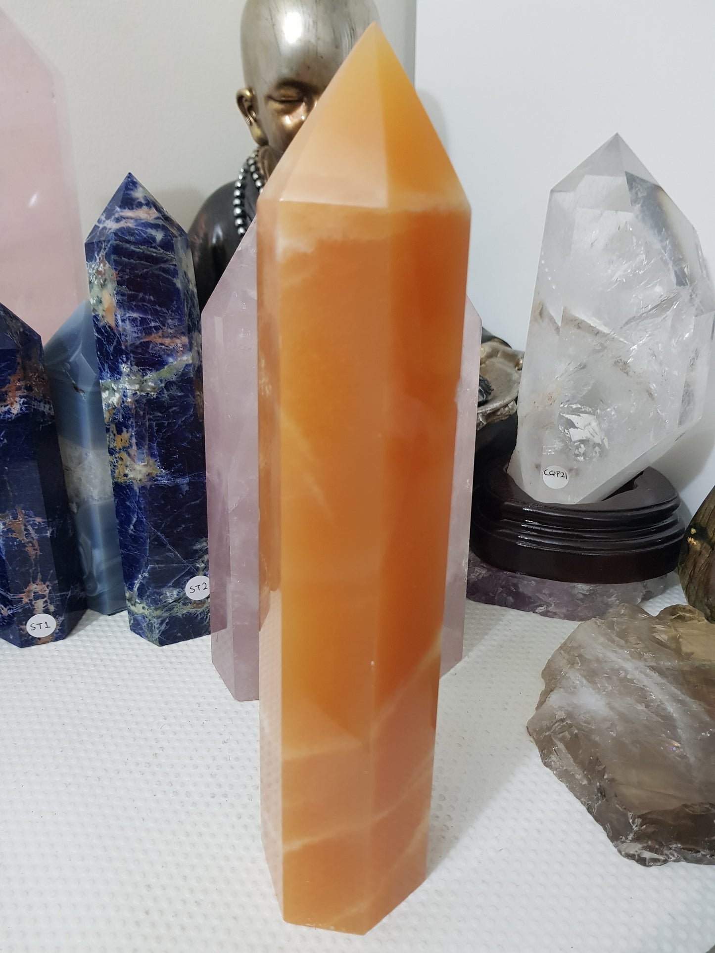 Orange Calcite Crystal Tower - OCT1