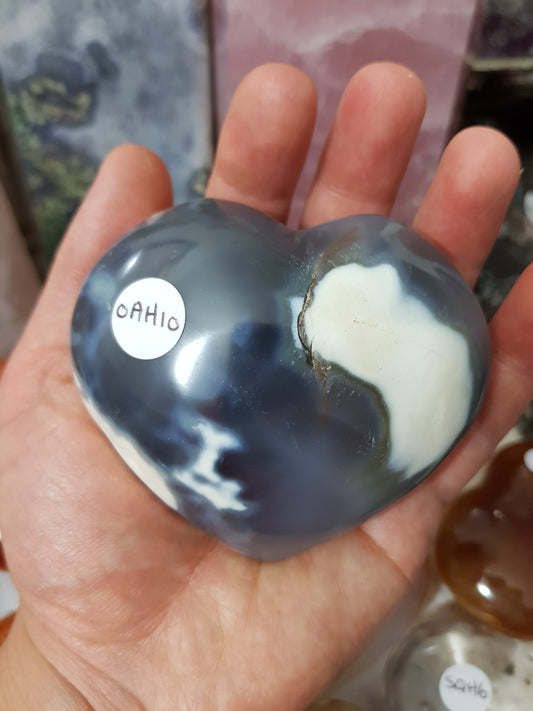 Orca Agate Crystal Heart – OAH10