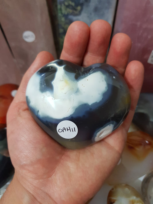 Orca Agate Crystal Heart – OAH11