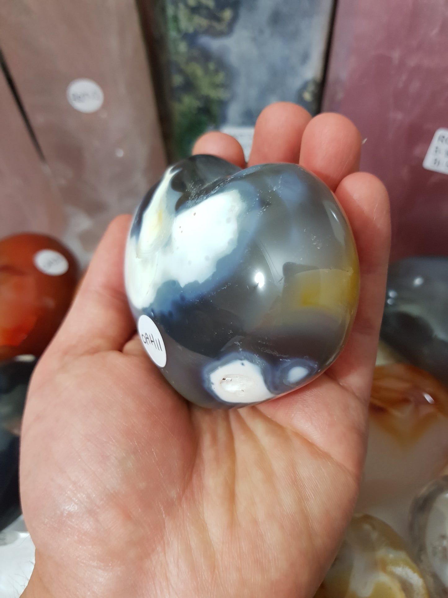 Orca Agate Crystal Heart – OAH11