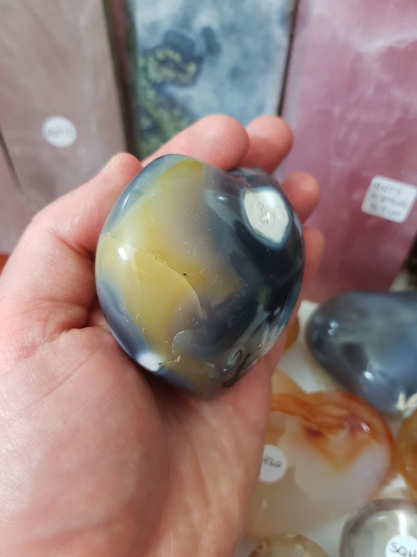 Orca Agate Crystal Heart – OAH11