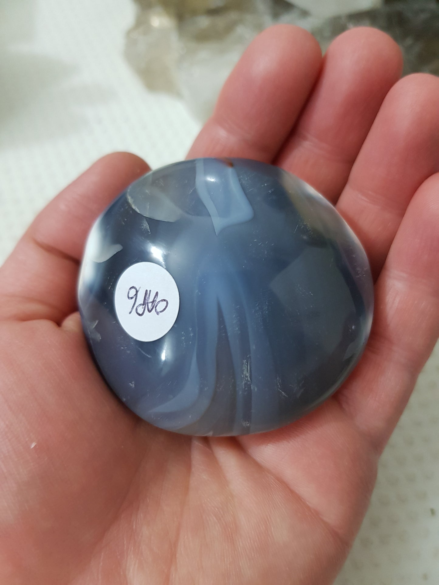 Orca Agate Crystal Palmstone – OAP6