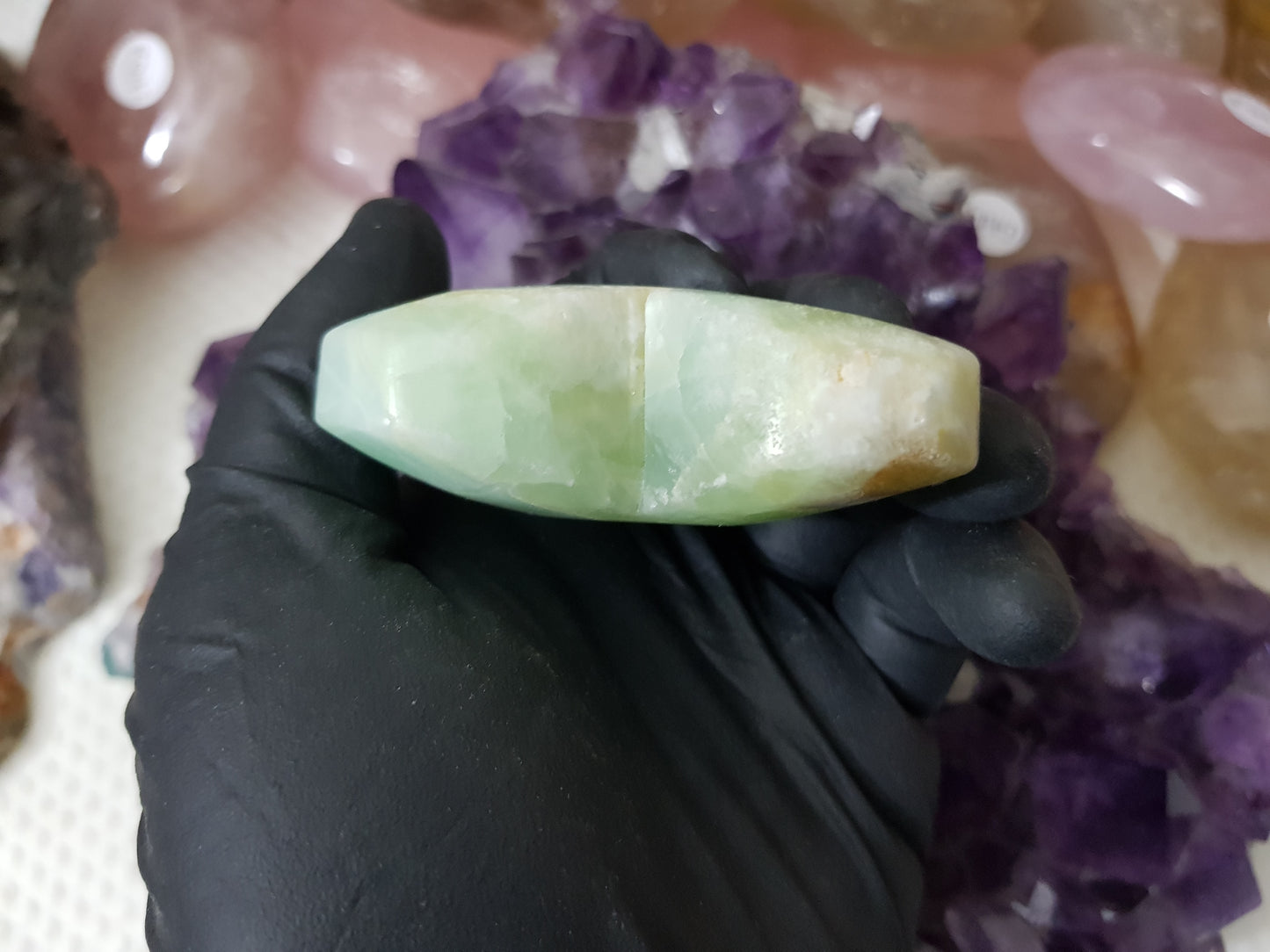 Pistachio Calcite Crystal Heart – PCH2