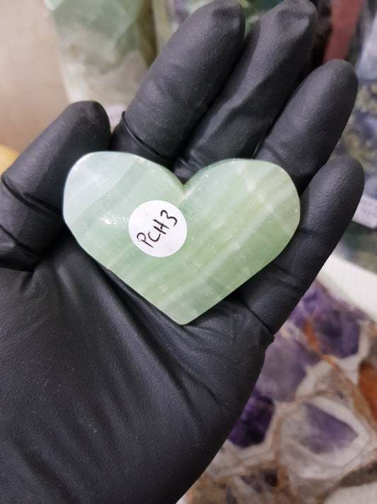 Pistachio Calcite Crystal Heart – PCH3