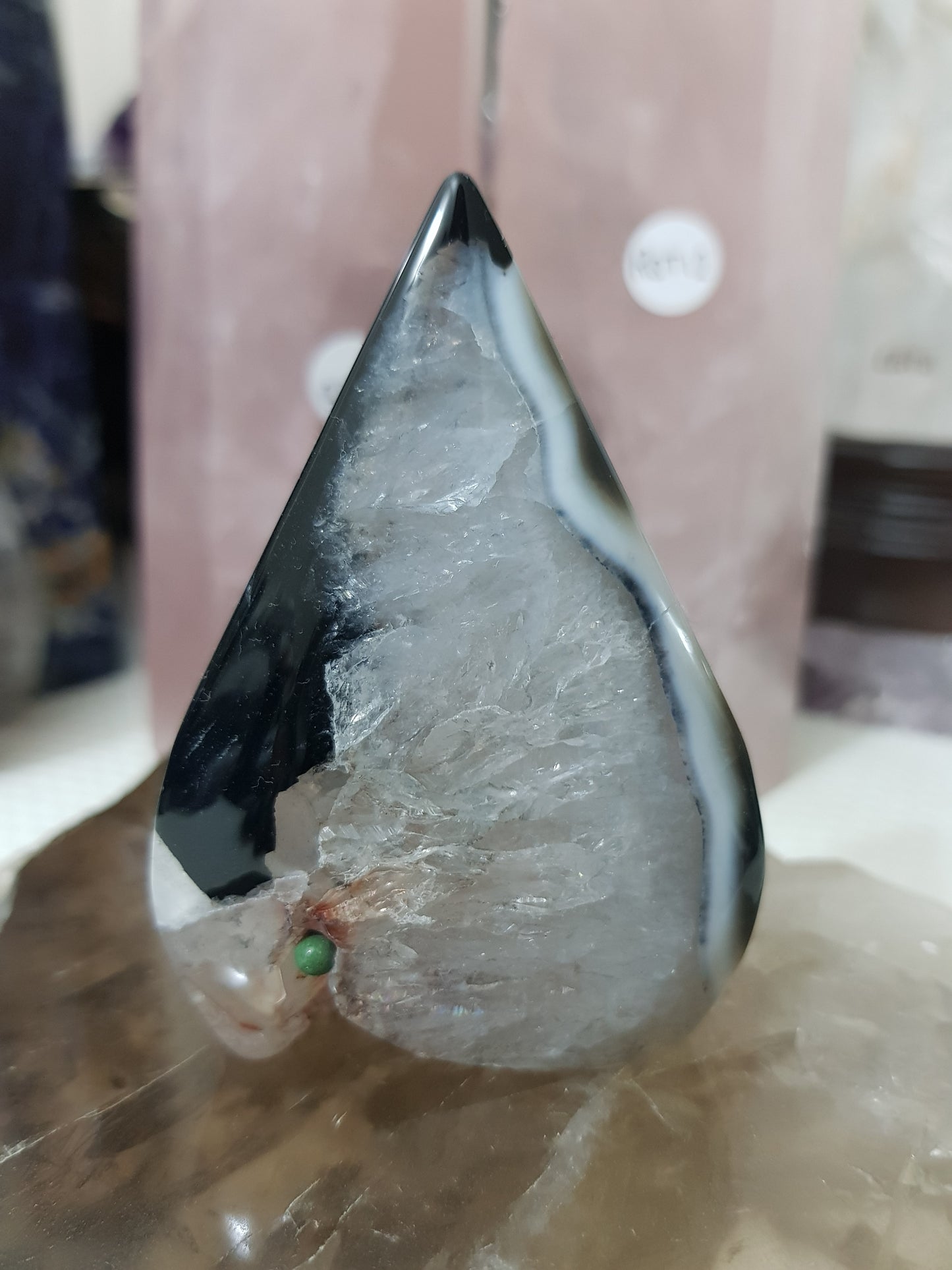 Polished Black Agate Crystal Freeform – BAFF3