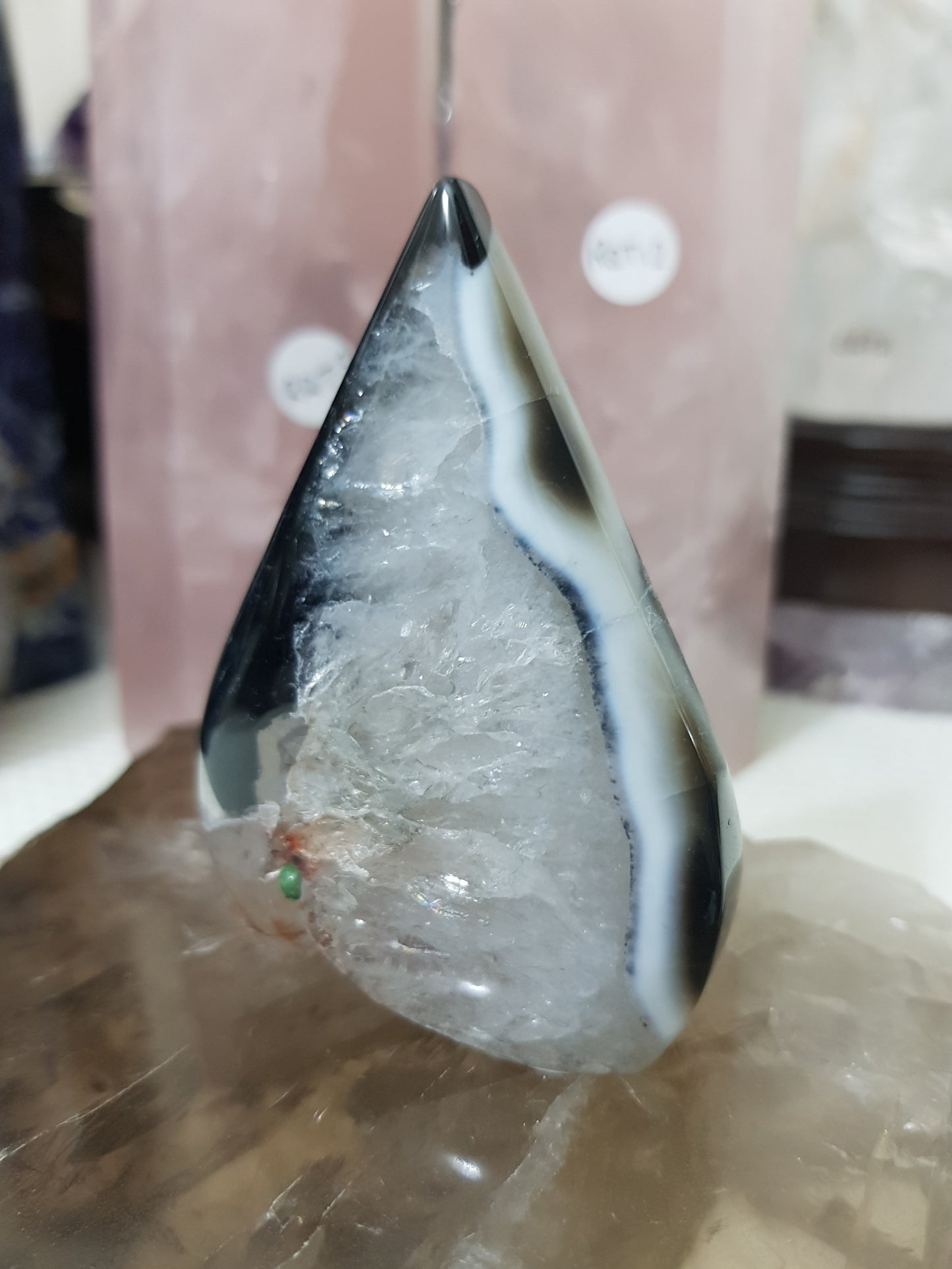 Polished Black Agate Crystal Freeform – BAFF3