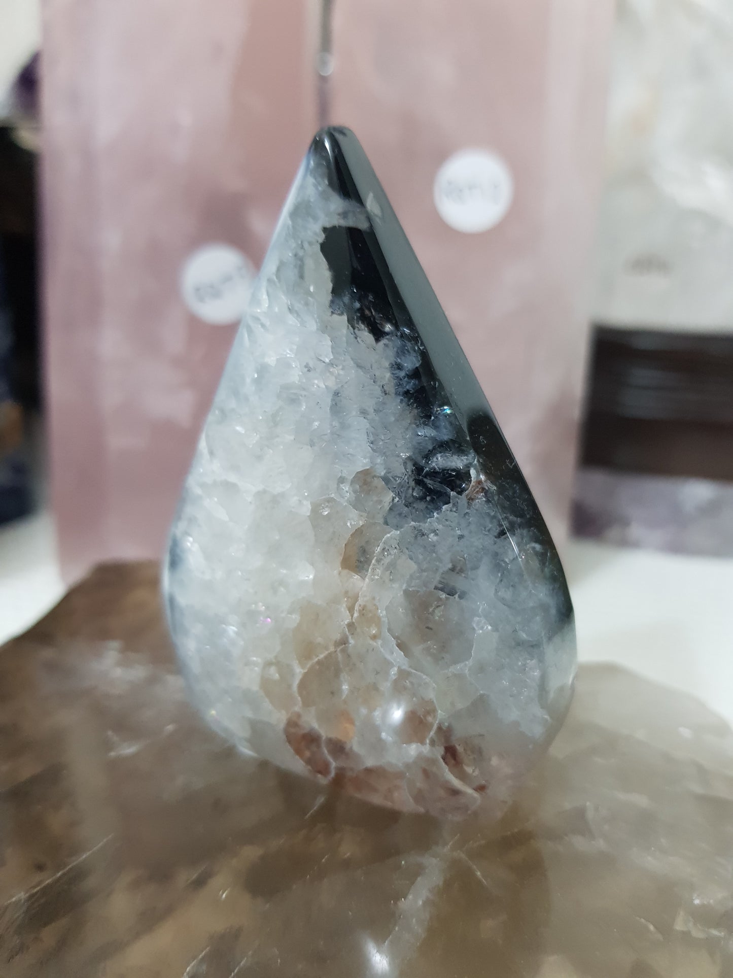 Polished Black Agate Crystal Freeform – BAFF3