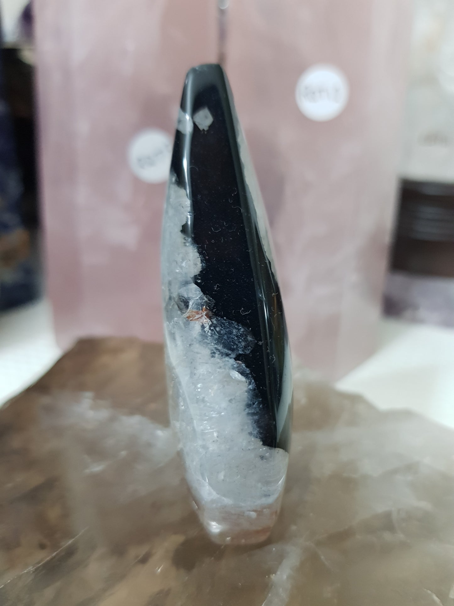 Polished Black Agate Crystal Freeform – BAFF3