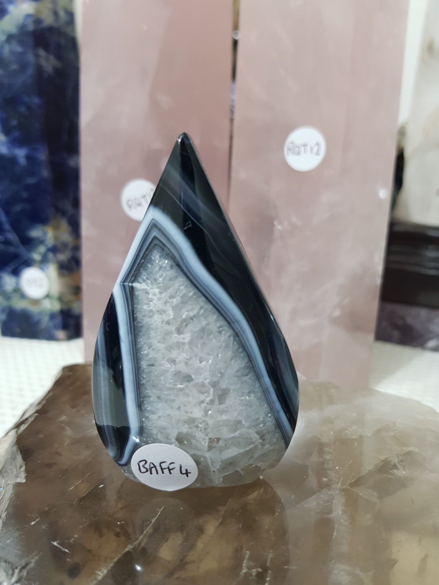 Polished Black Agate Crystal Freeform – BAFF4