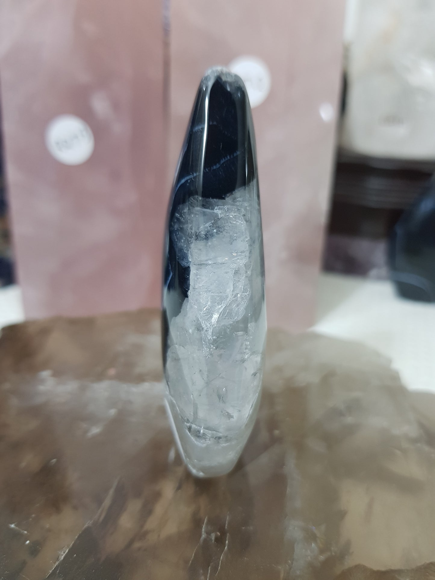 Polished Black Agate Crystal Freeform – BAFF9