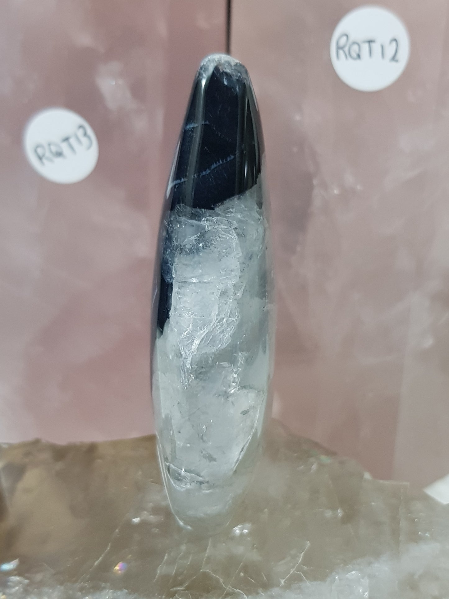 Polished Black Agate Crystal Freeform – BAFF9