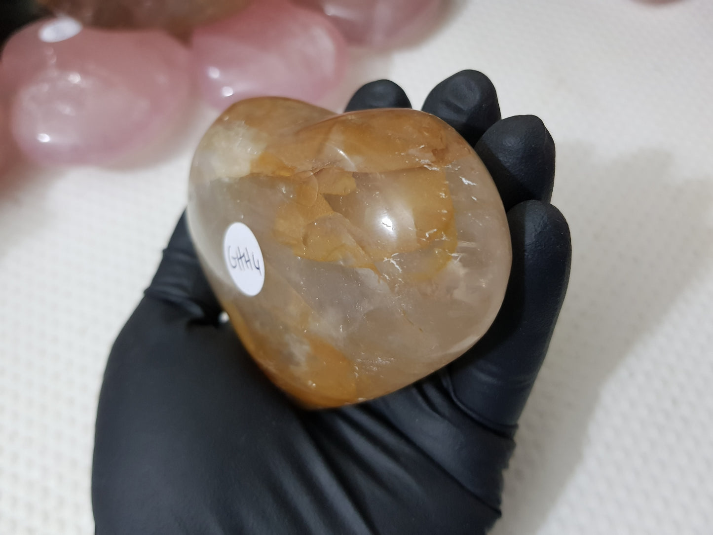 Polished Golden Healer (Hematoid) Crystal Heart - Low Grade - GHH4