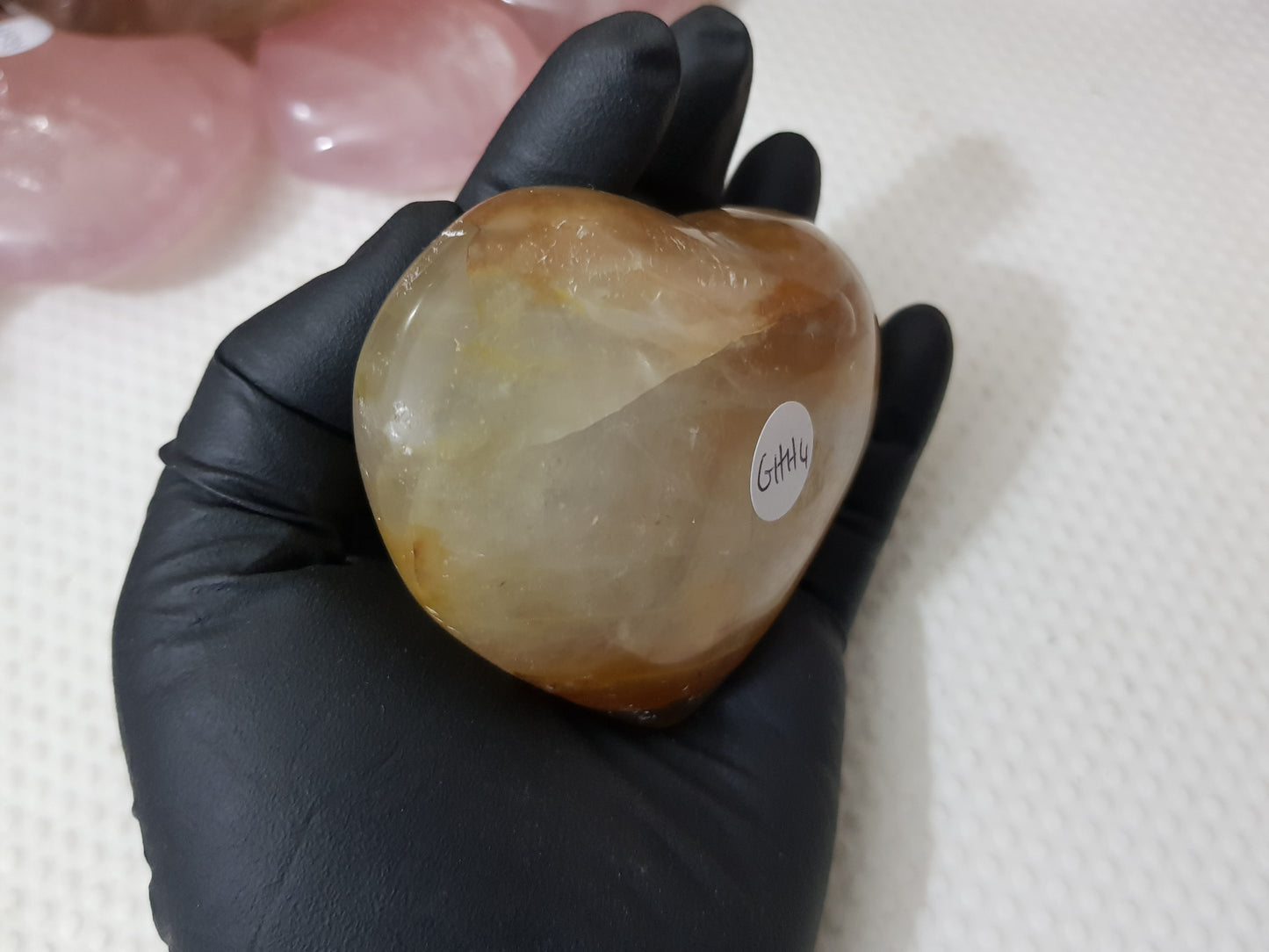 Polished Golden Healer (Hematoid) Crystal Heart - Low Grade - GHH4