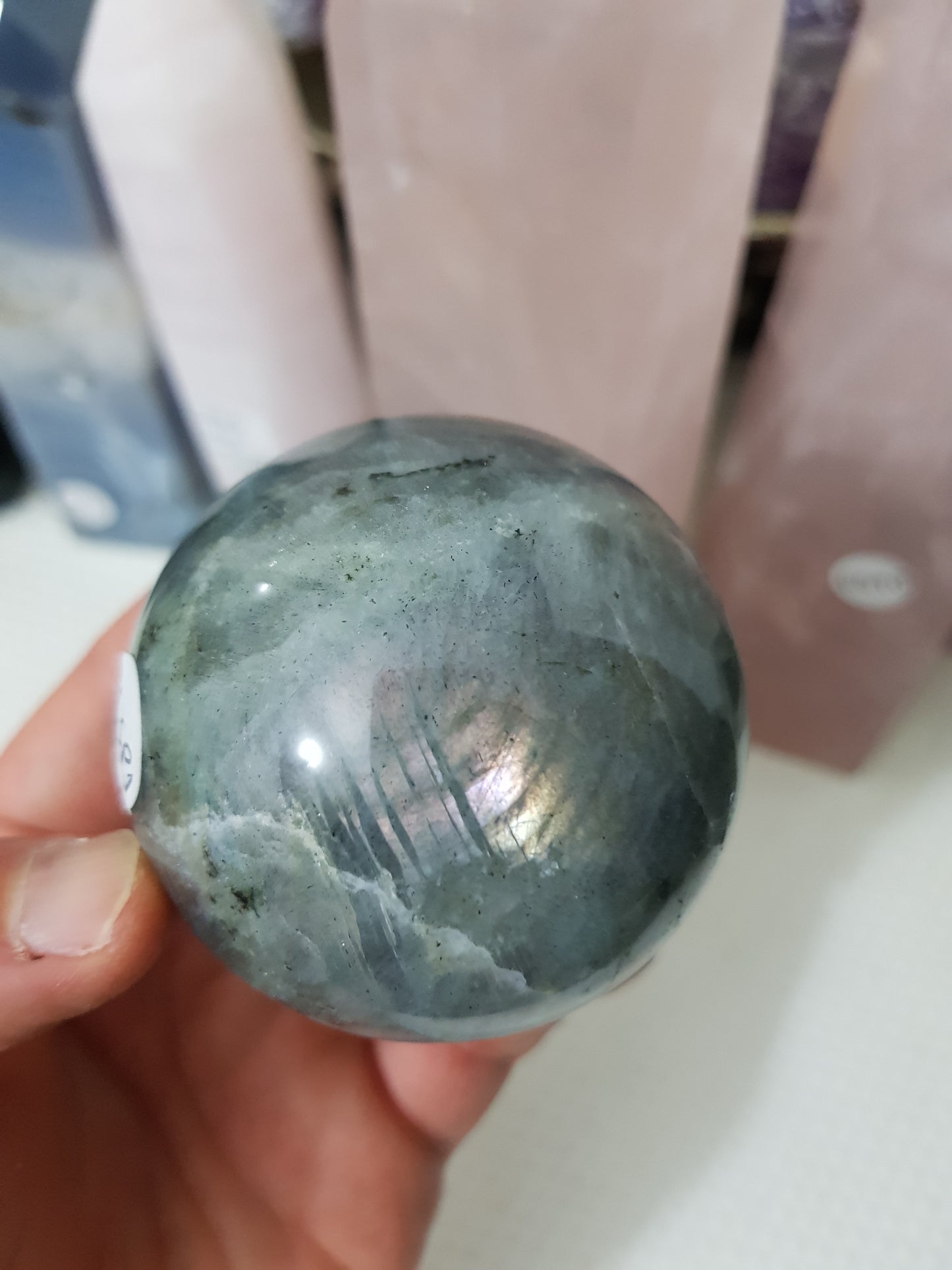 Purple Labradorite Crystal Sphere - PLSP1