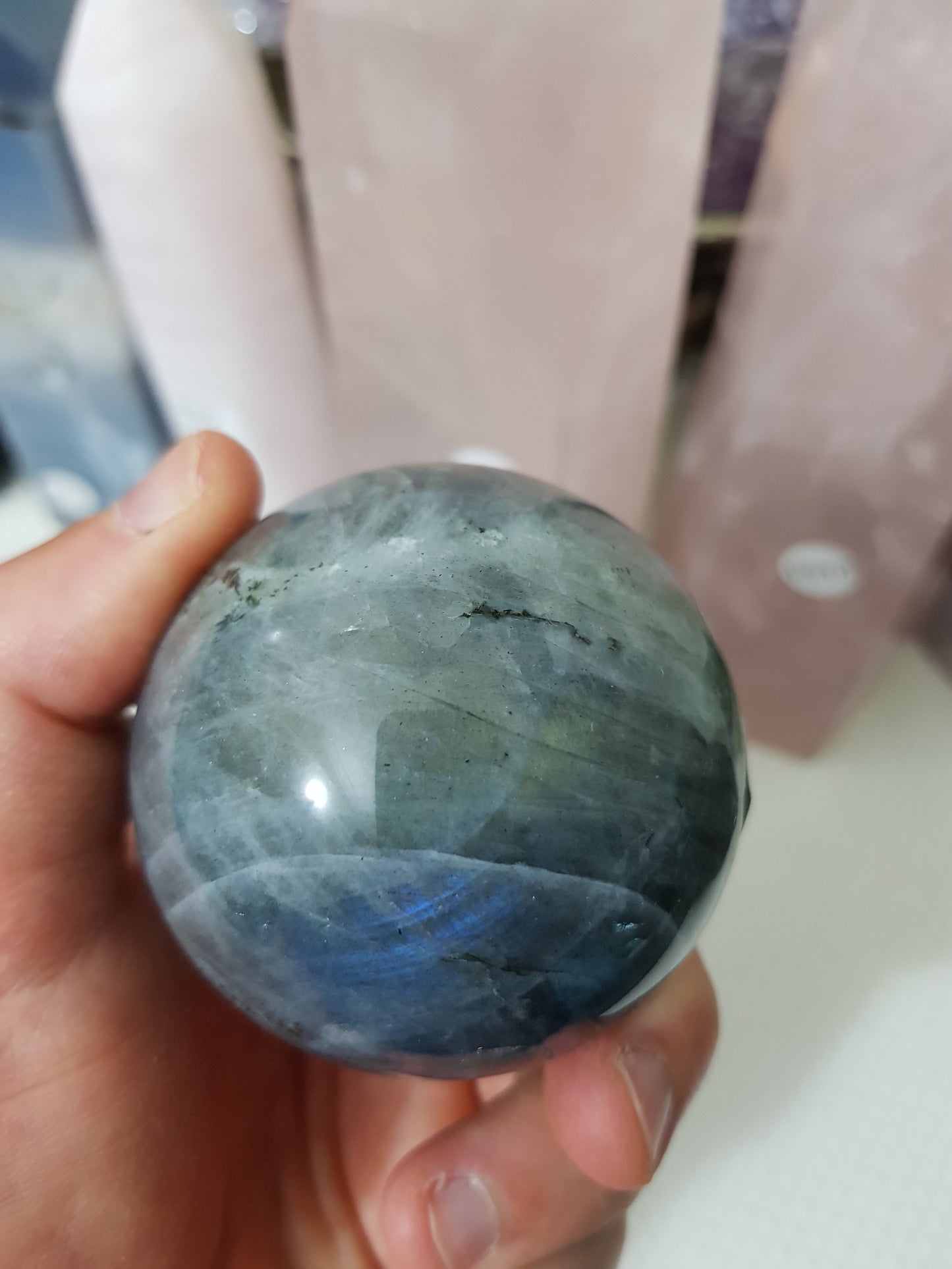 Purple Labradorite Crystal Sphere - PLSP1
