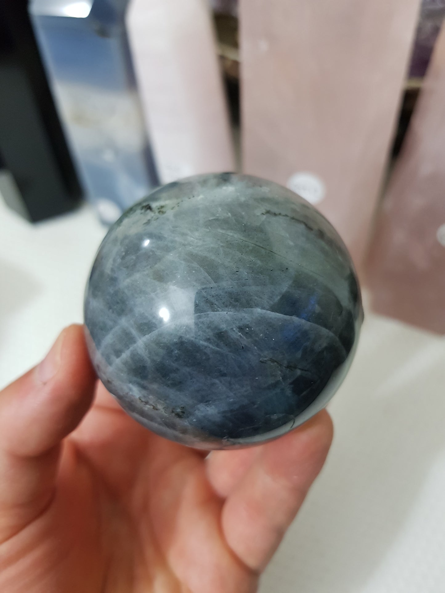 Purple Labradorite Crystal Sphere - PLSP1