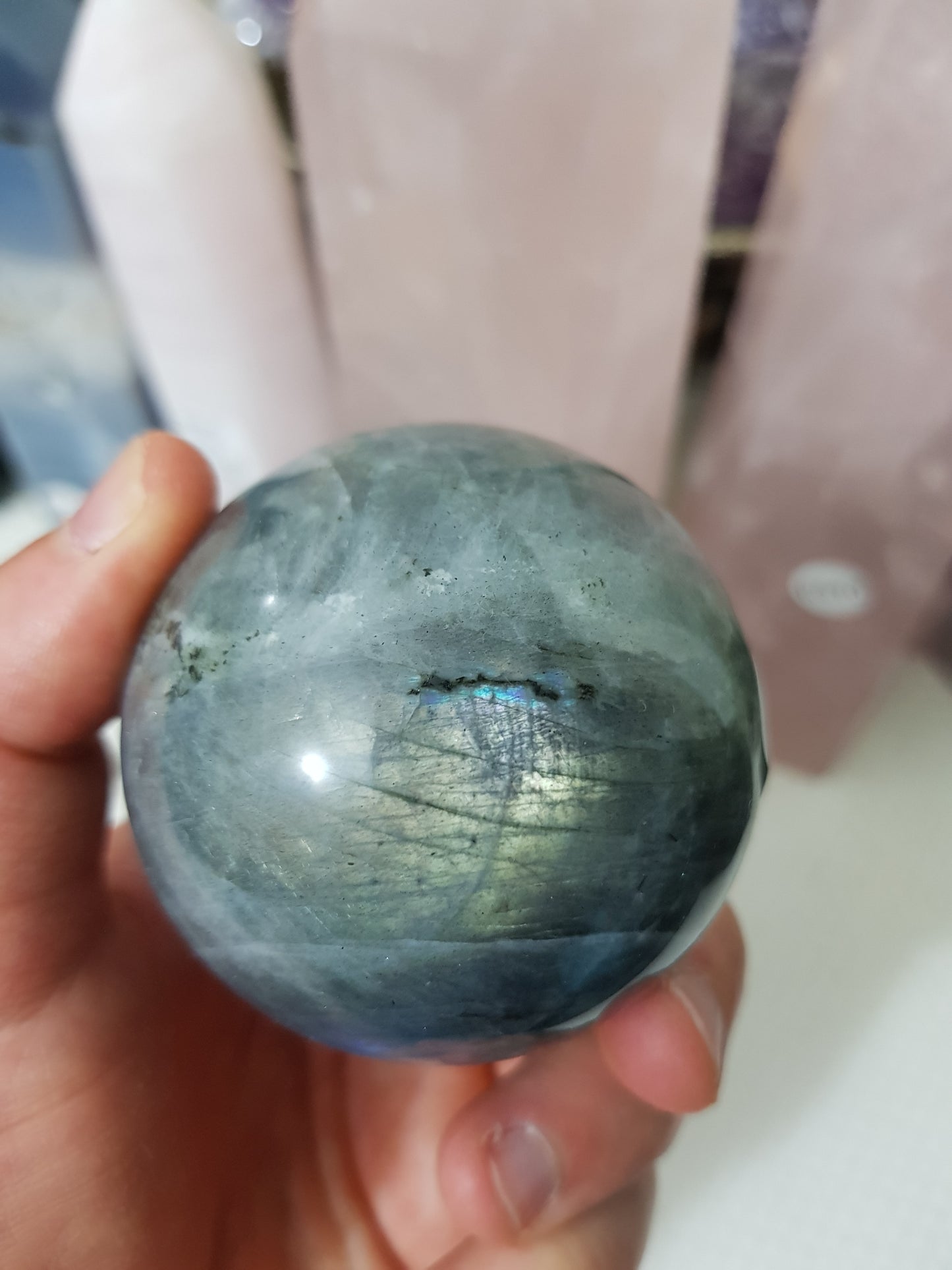 Purple Labradorite Crystal Sphere - PLSP1