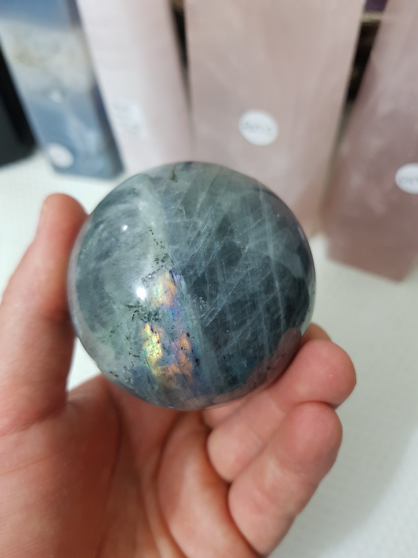 Purple Labradorite Crystal Sphere - PLSP1