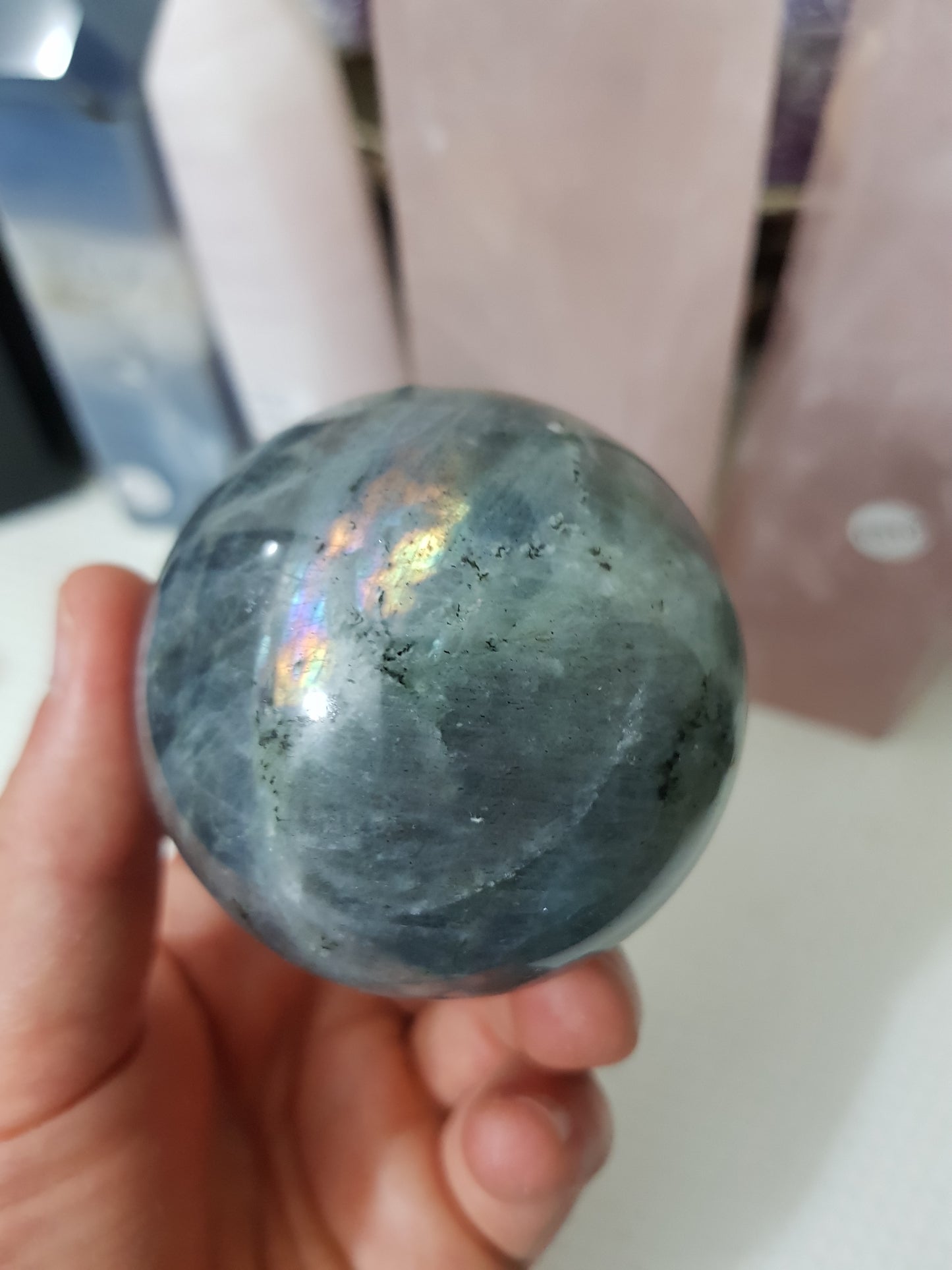 Purple Labradorite Crystal Sphere - PLSP1