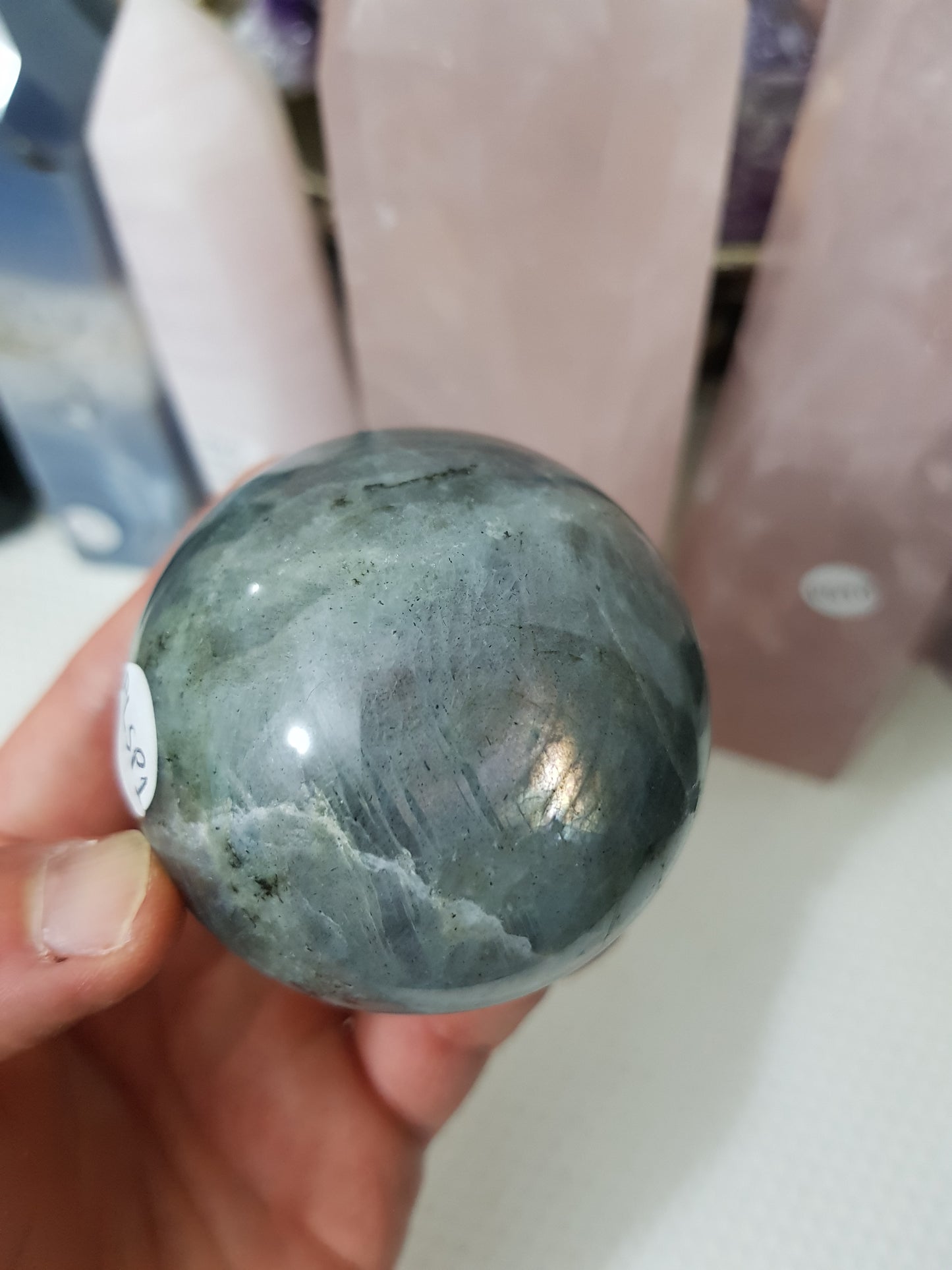 Purple Labradorite Crystal Sphere - PLSP1