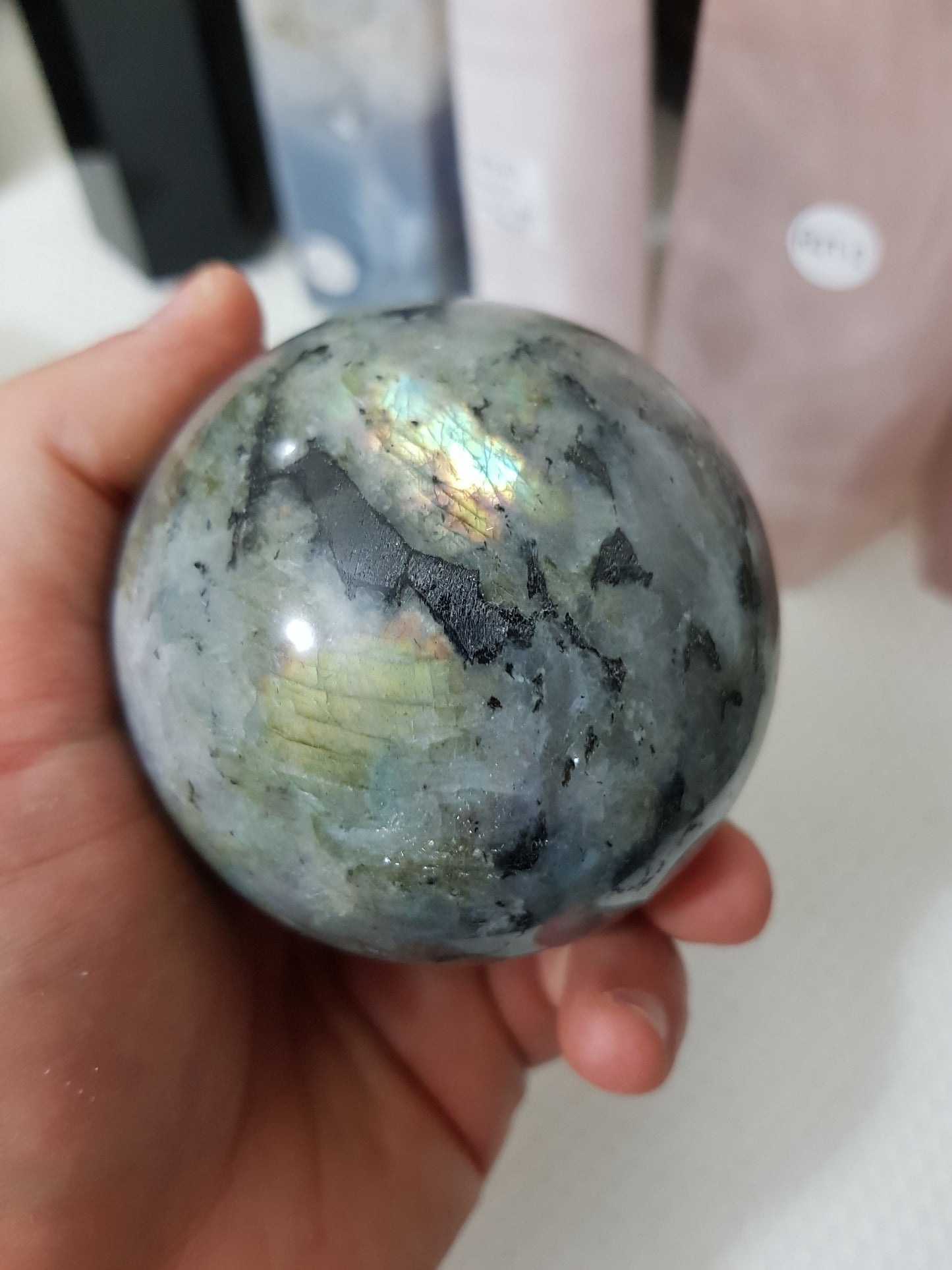 Purple Labradorite Crystal Sphere - PLSP2