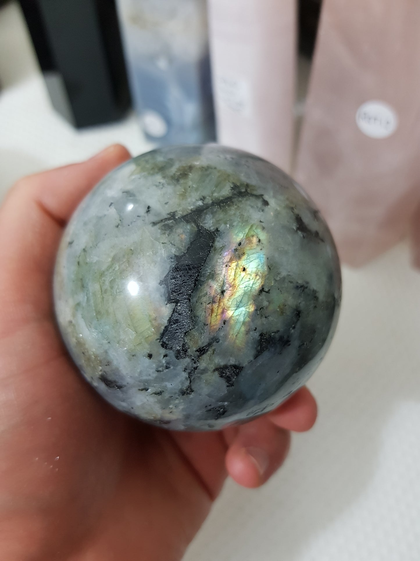 Purple Labradorite Crystal Sphere - PLSP2