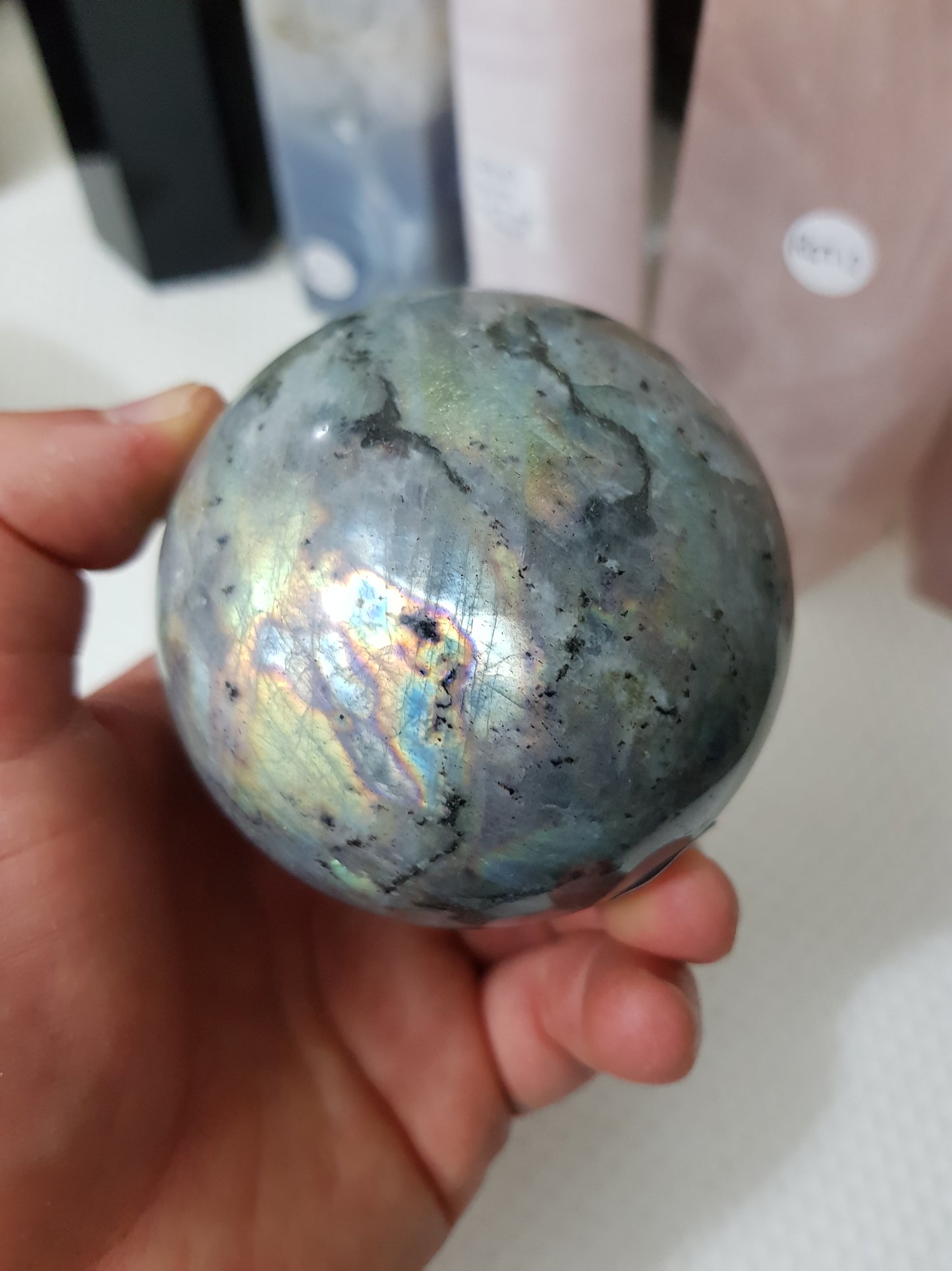 Purple Labradorite Crystal Sphere - PLSP2