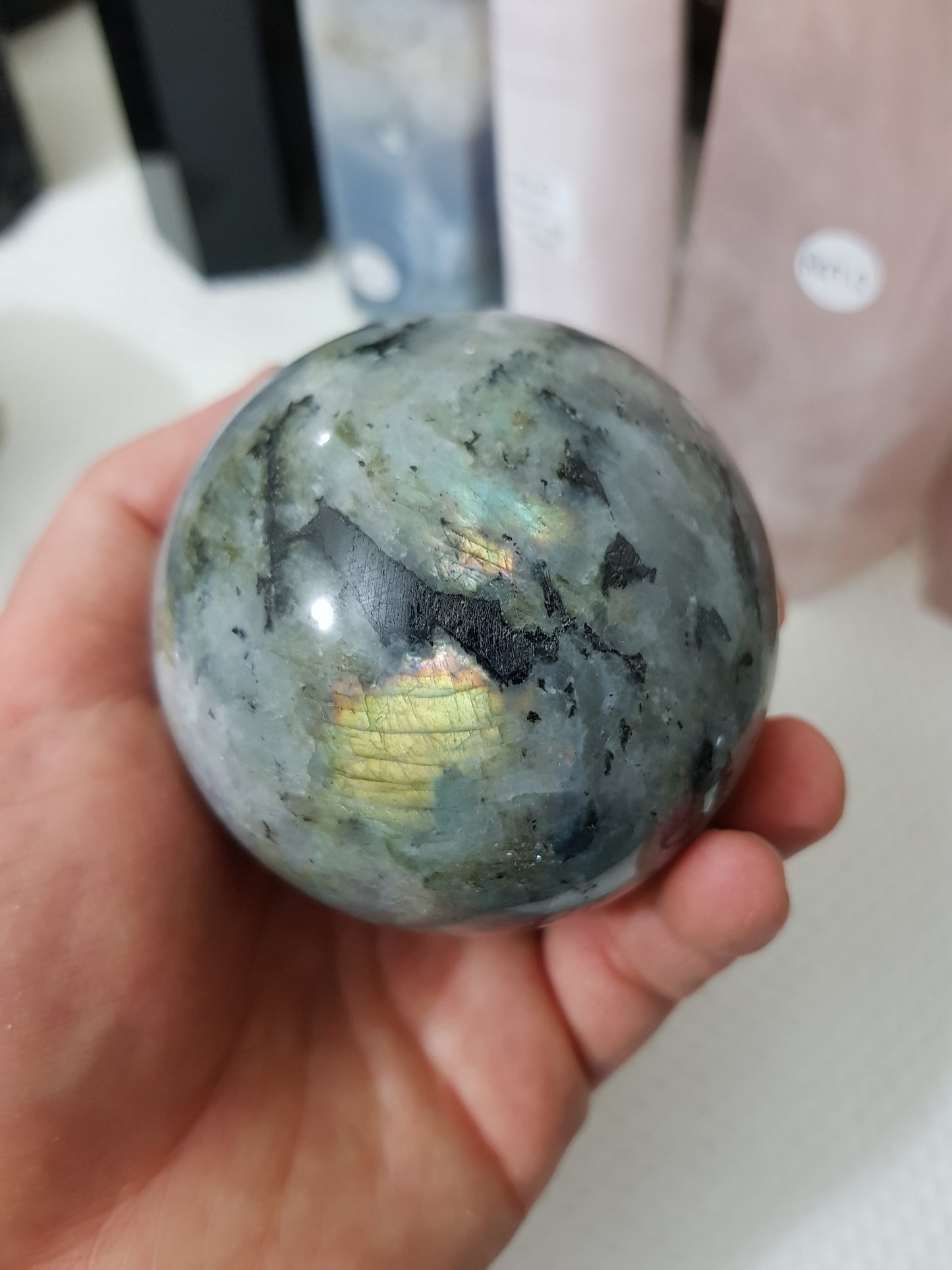 Purple Labradorite Crystal Sphere - PLSP2
