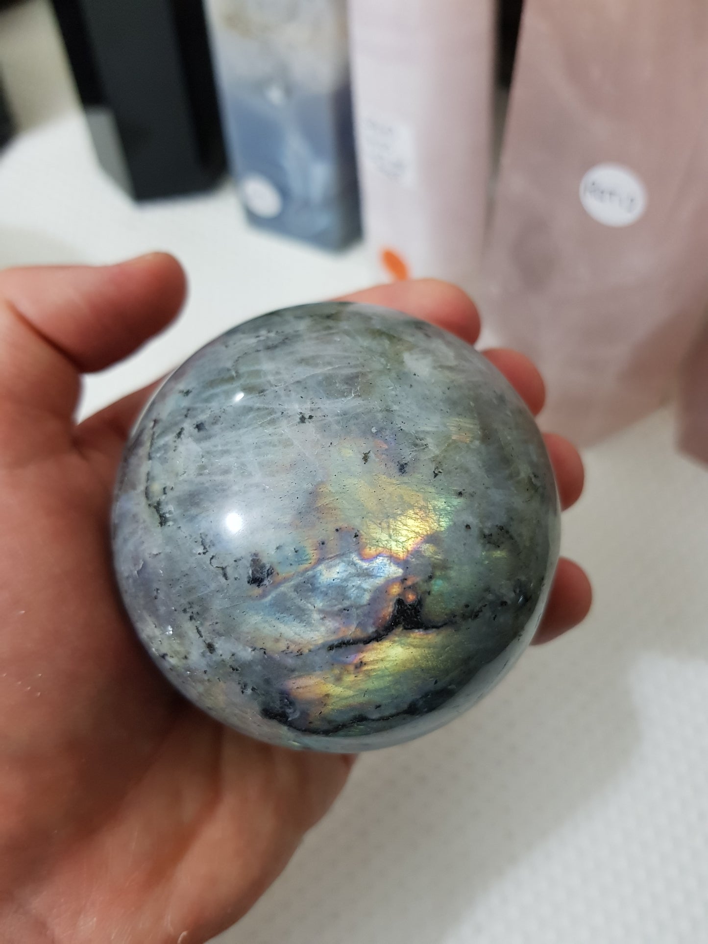 Purple Labradorite Crystal Sphere - PLSP2