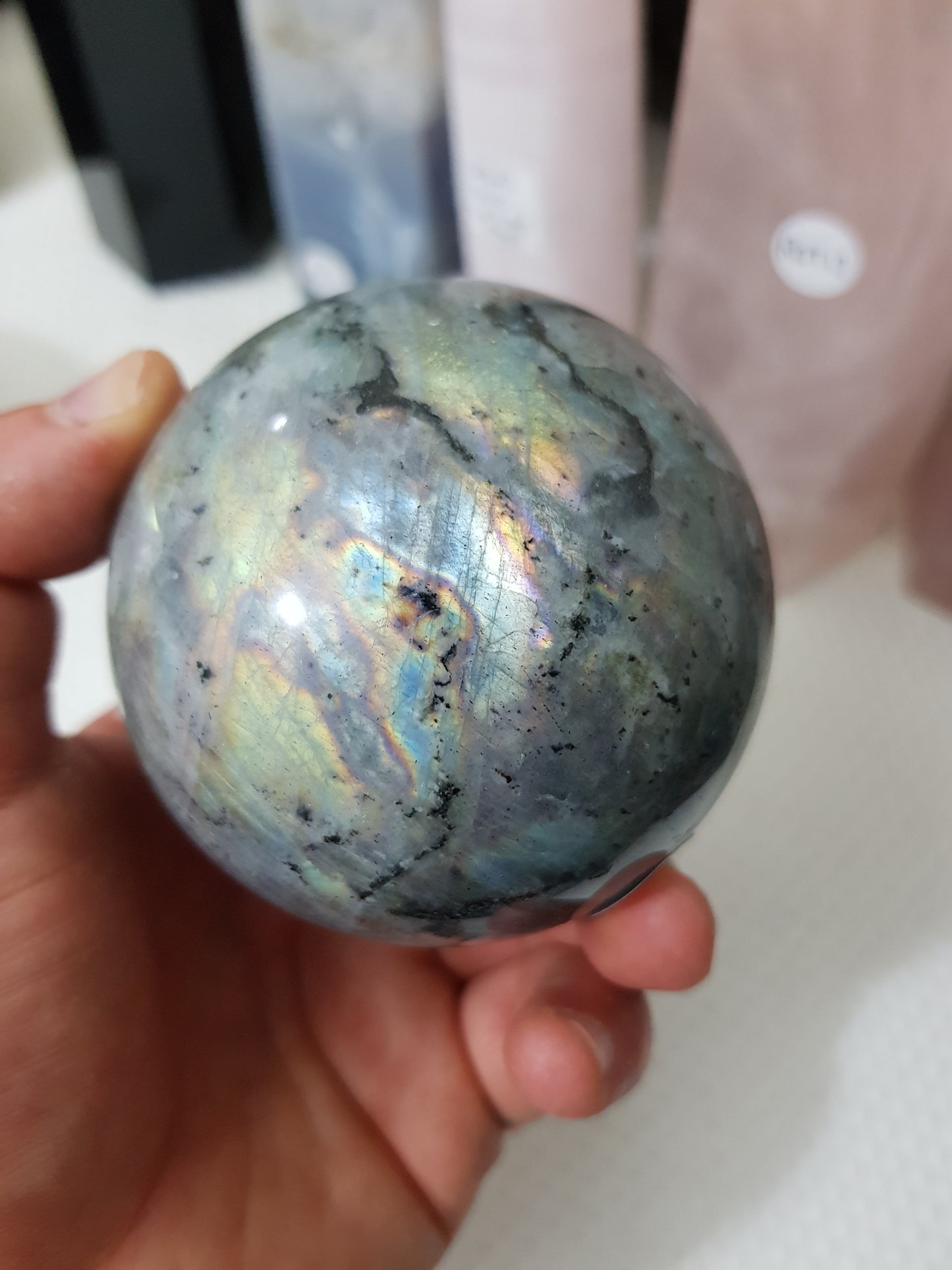 Purple Labradorite Crystal Sphere - PLSP2