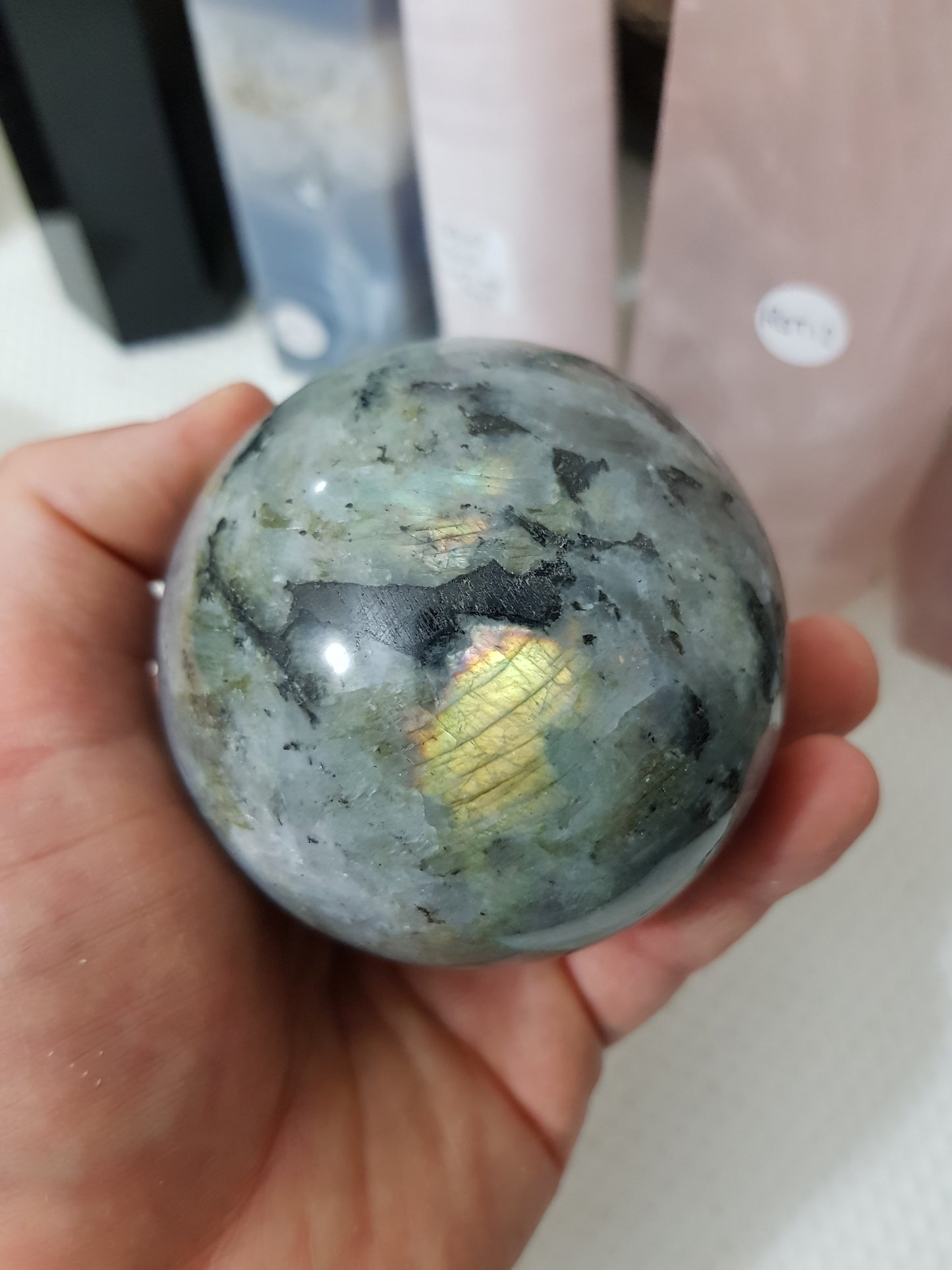 Purple Labradorite Crystal Sphere - PLSP2