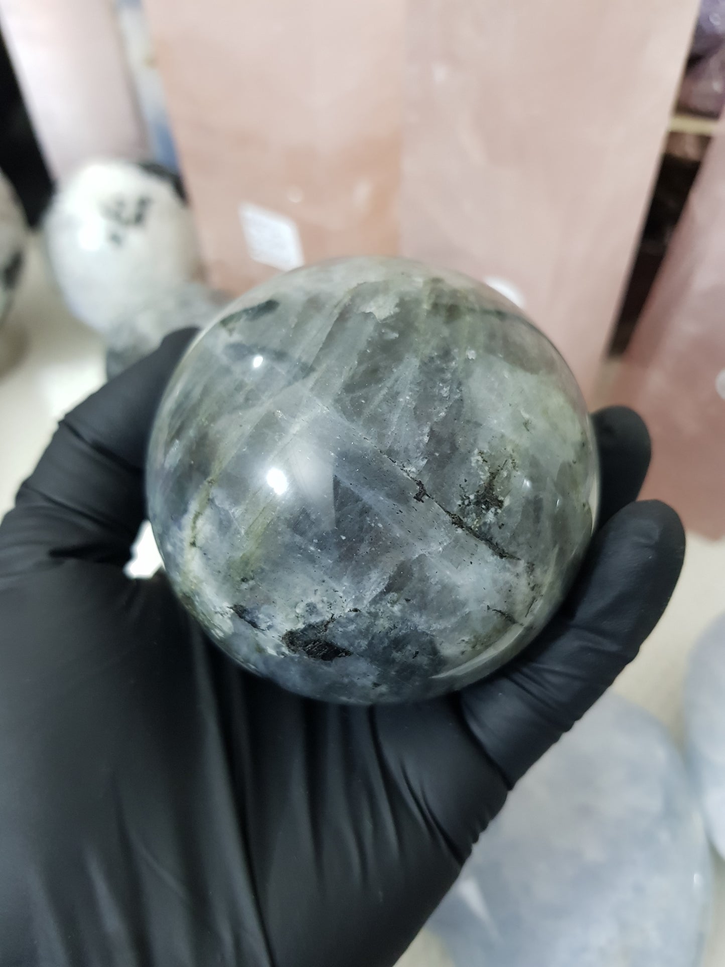 Purple Labradorite Crystal Sphere - PLSP3