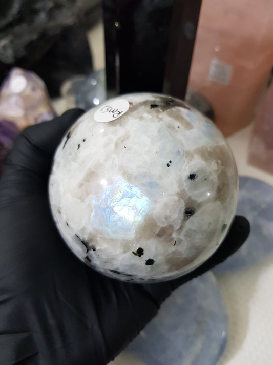 Rainbow Moonstone Crystal Sphere – RMS1