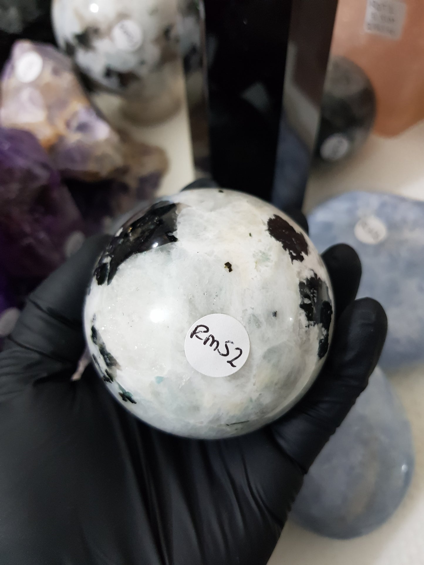 Rainbow Moonstone Crystal Sphere – RMS2
