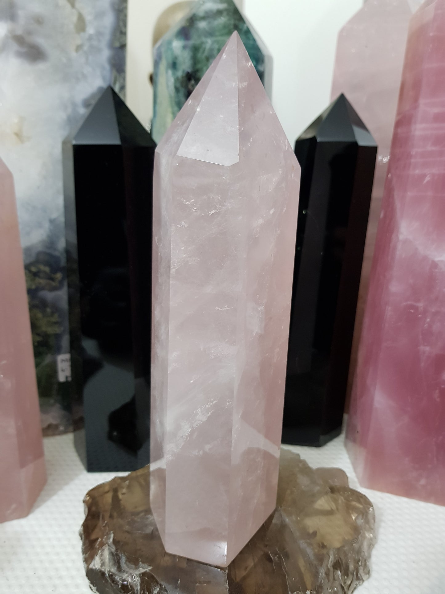 Rose Quartz Crystal Tower - RQT13