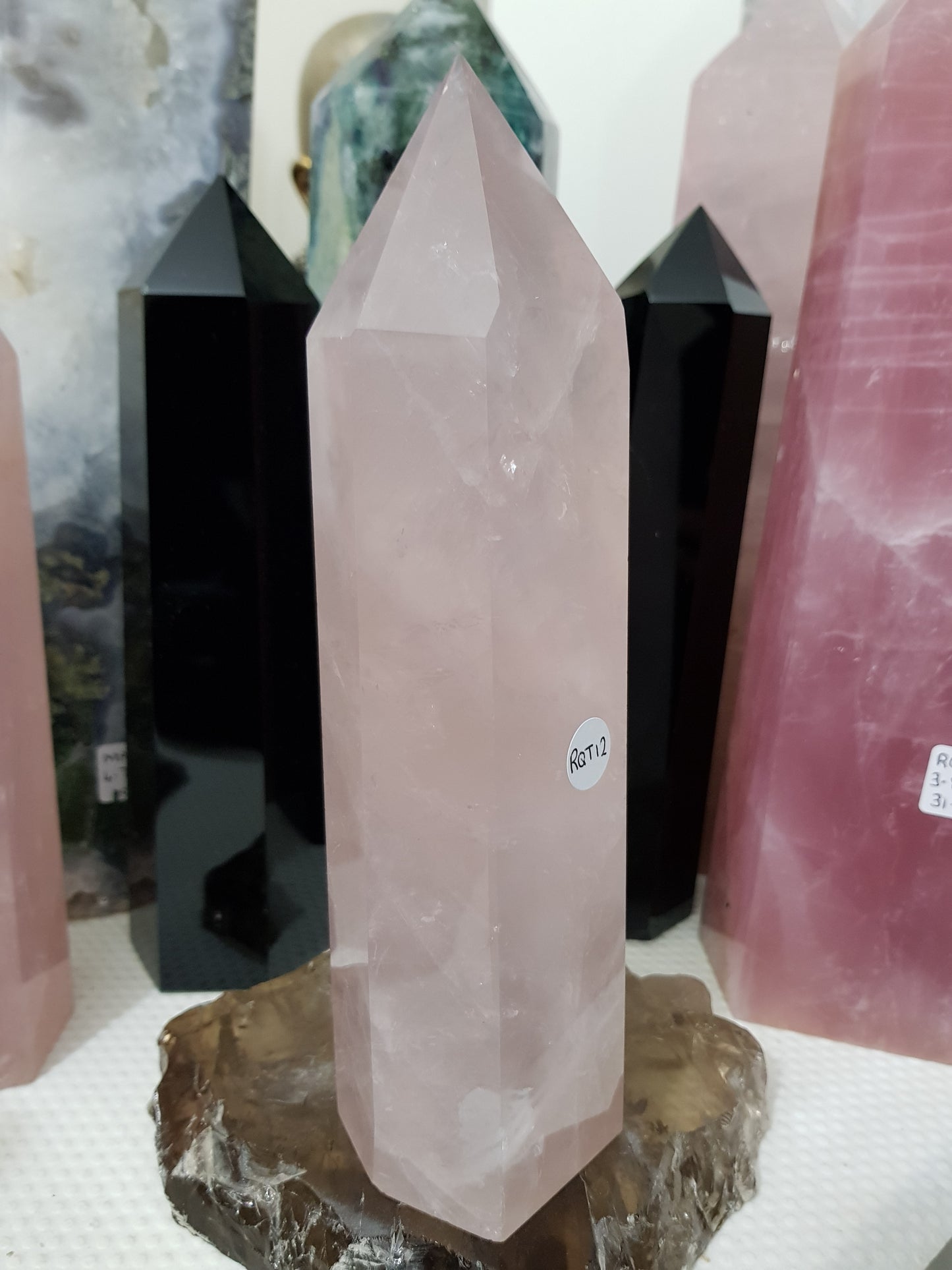 Rose Quartz Crystal Tower - RQT13