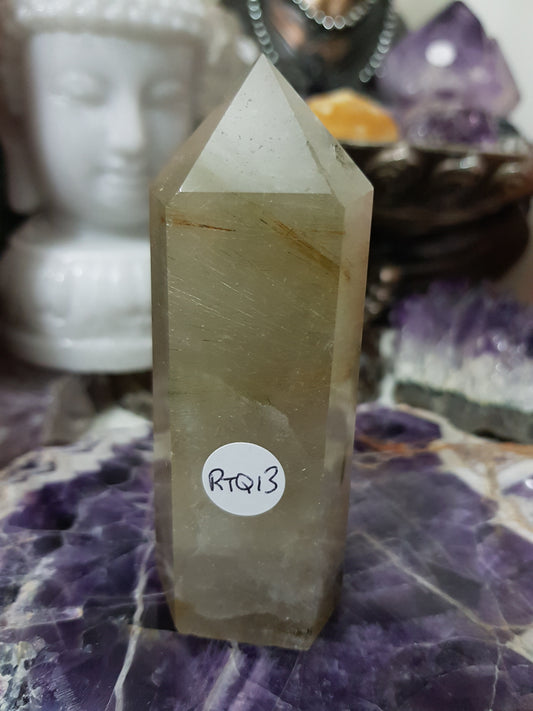 Rutilated Quartz Crystal Point - RTQ13