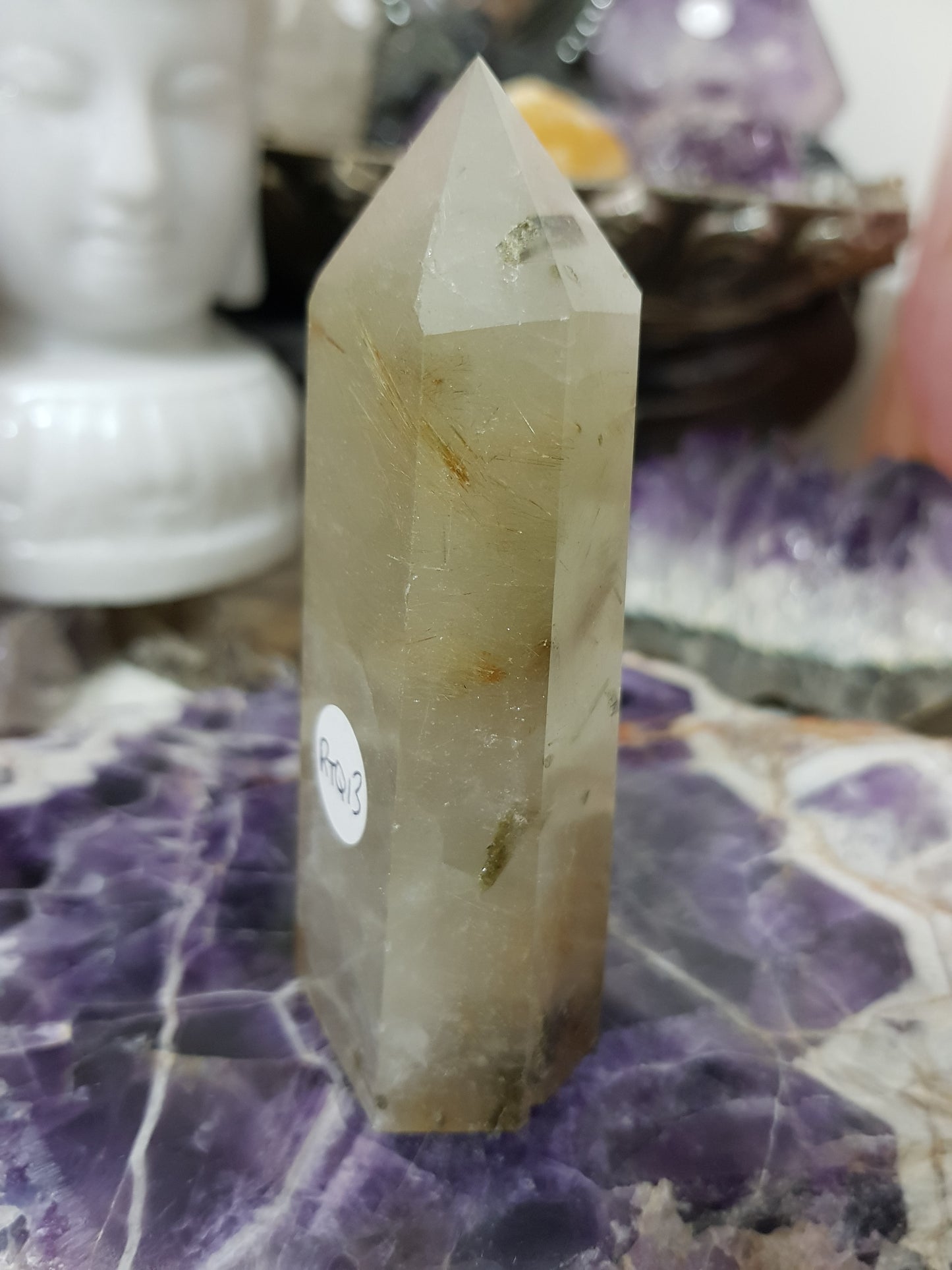 Rutilated Quartz Crystal Point - RTQ13